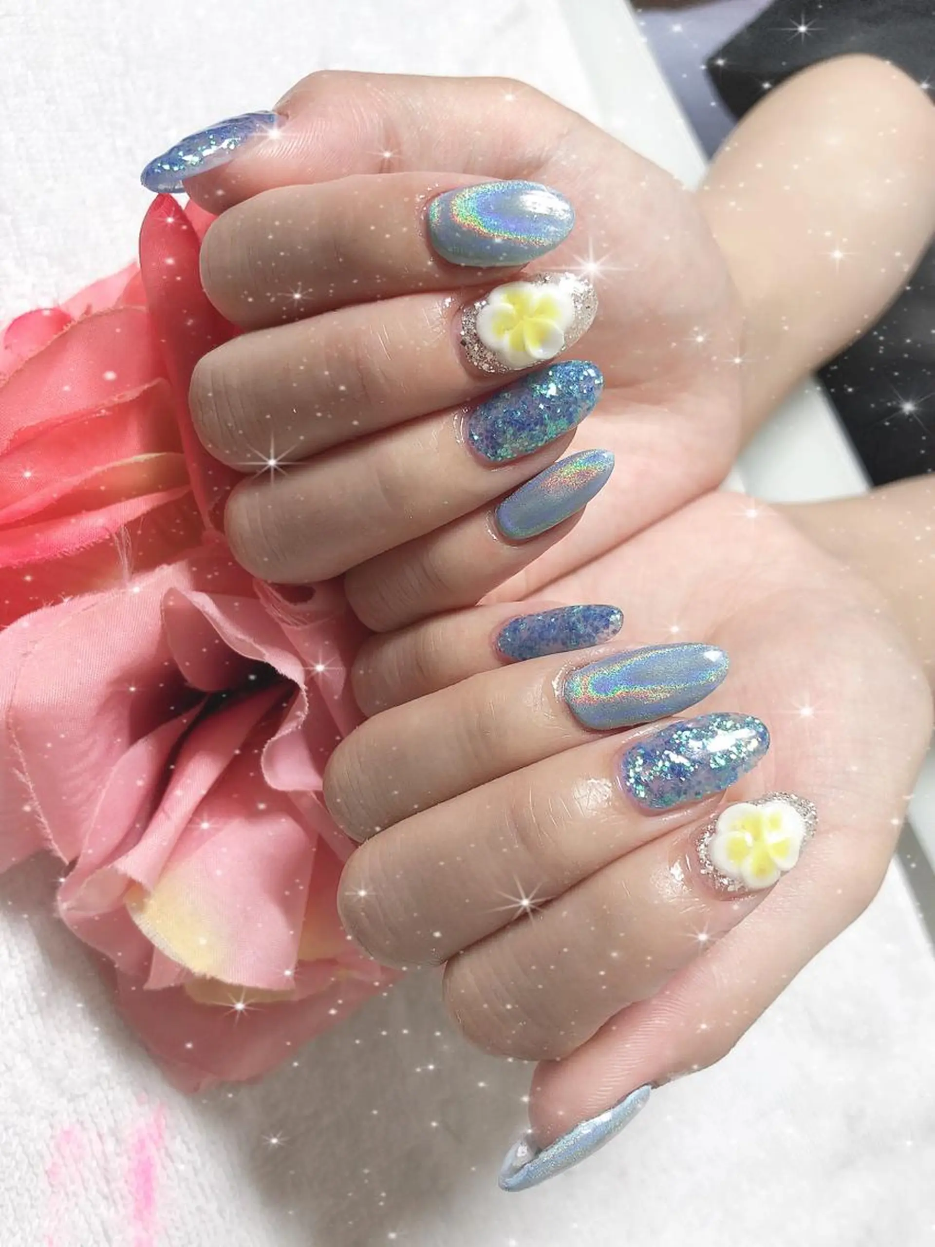ミディアム ネイル ハンドネイル 《LB》ラブリエ Nail&eyeのマツエク・マツパデザイン