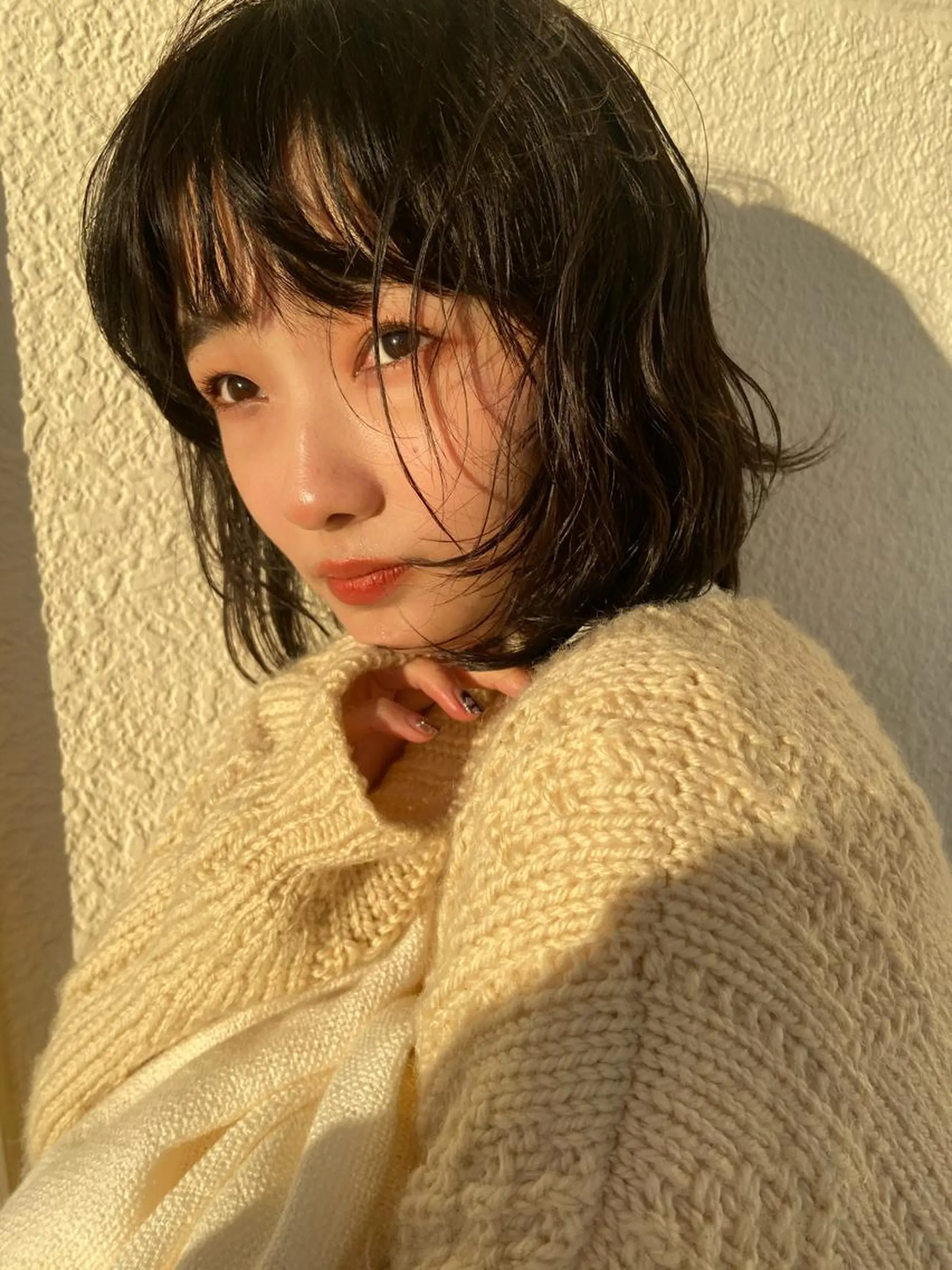 ミディアム パーマ ヘアアレンジ satsuki 暖色・ブラウンカラーのヘアスタイル