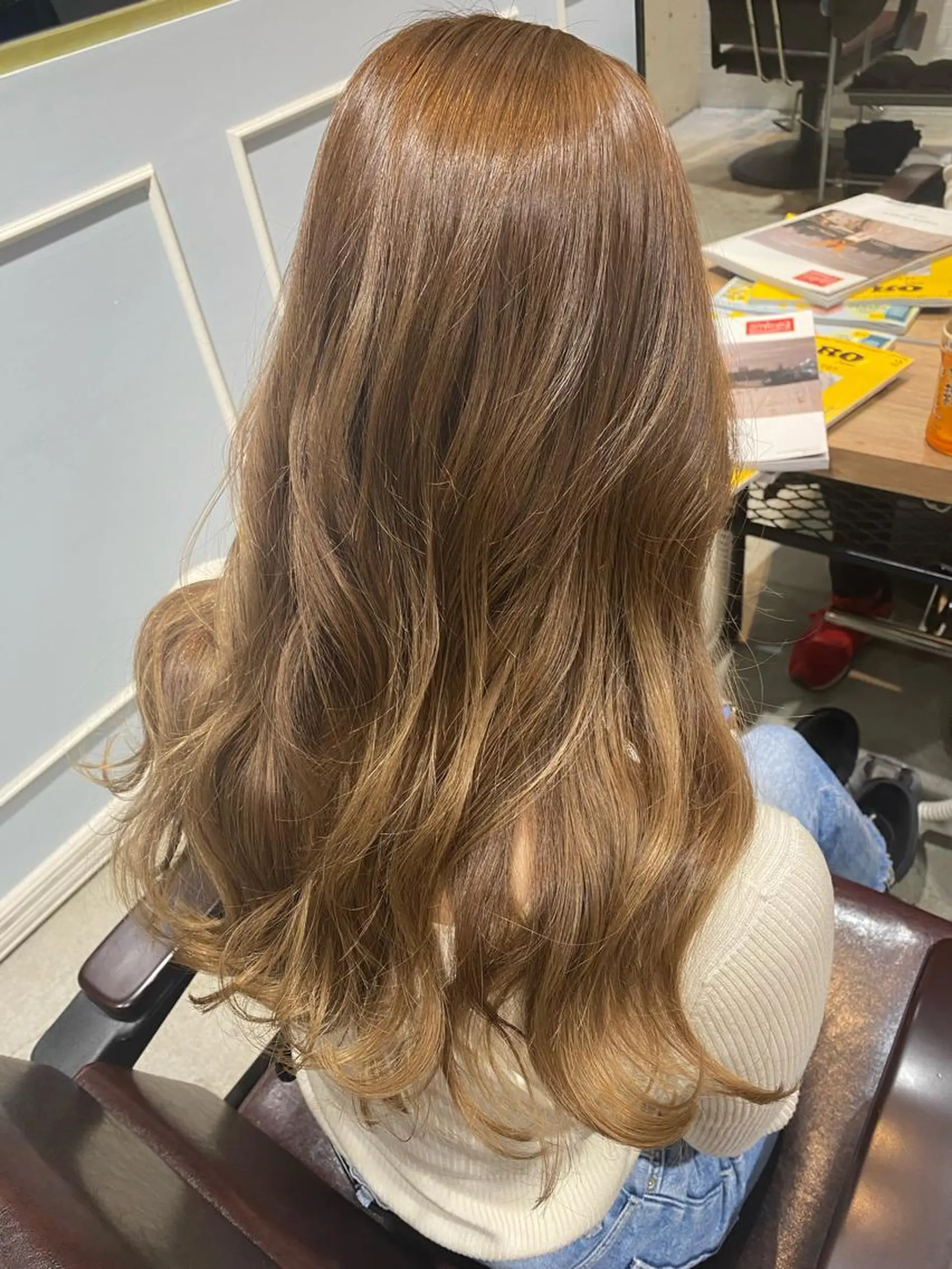 セミロング カラー ヘアアレンジ ベージュカラー ブリーチ ダブルカラー ブリーチなしカラー カット ヘアカラー TOPSTYLIST 🇬🇧JIMMYのヘアスタイル