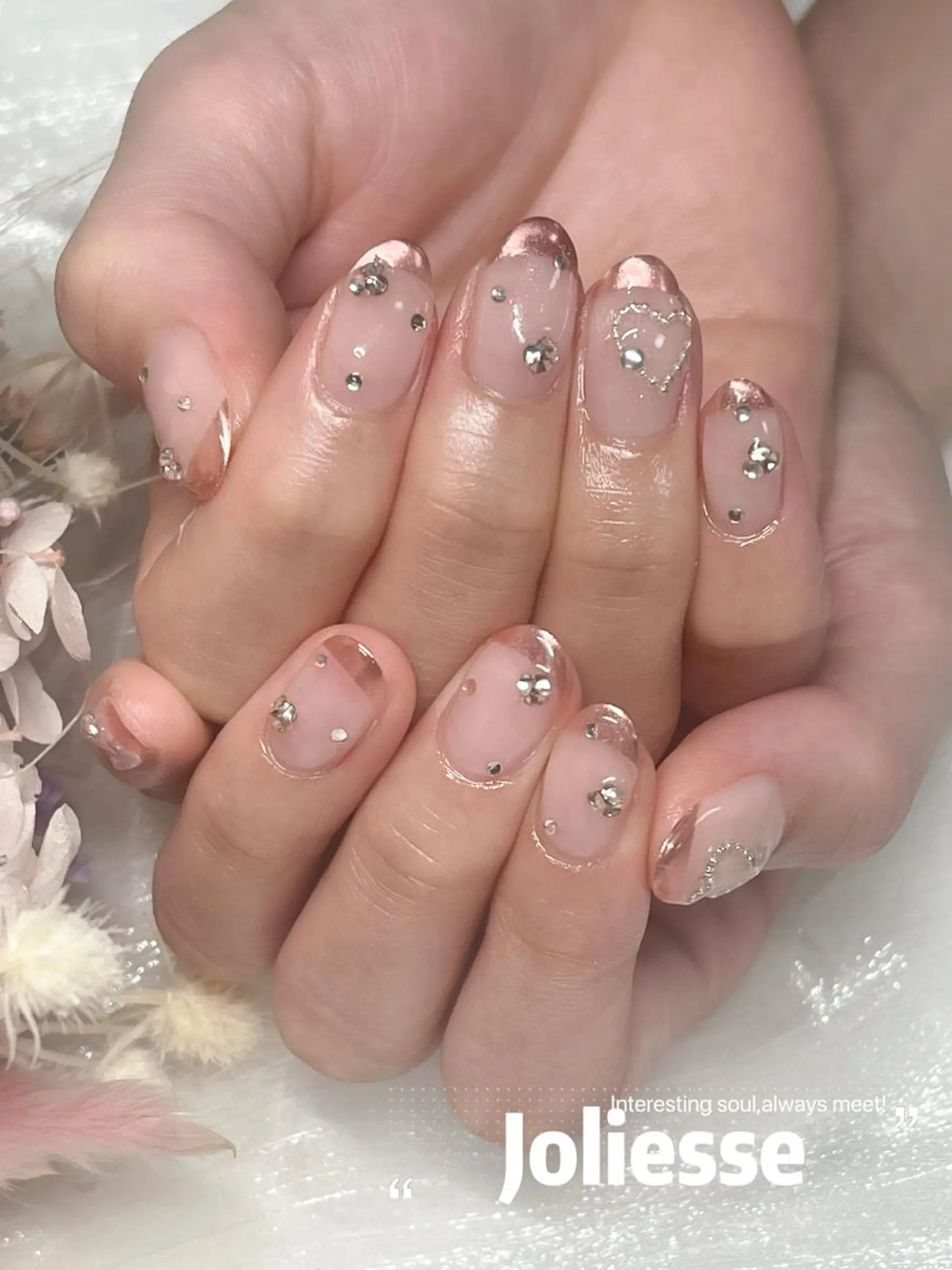 ネイル フレンチネイル ジェルネイル ミラーネイル Joliesse nail salonのネイルデザイン