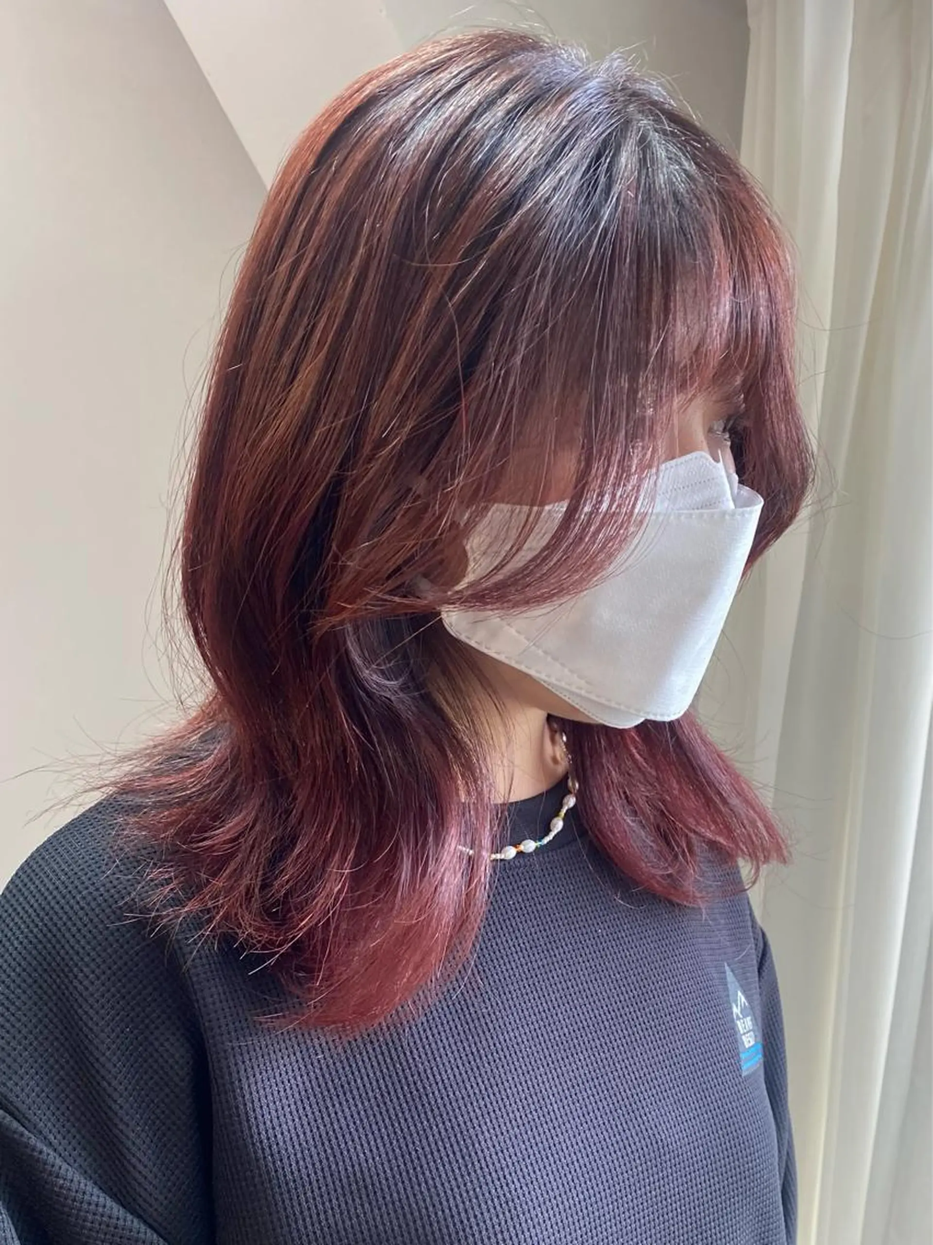 ミディアム カラー ヘアアレンジ ブリーチ ダブルカラー ブリーチなしカラー くびれヘア タンバルモリ カット ヘアカラー トリートメント レイヤーカット×髪質 改善🇰🇷シオリのヘアスタイル