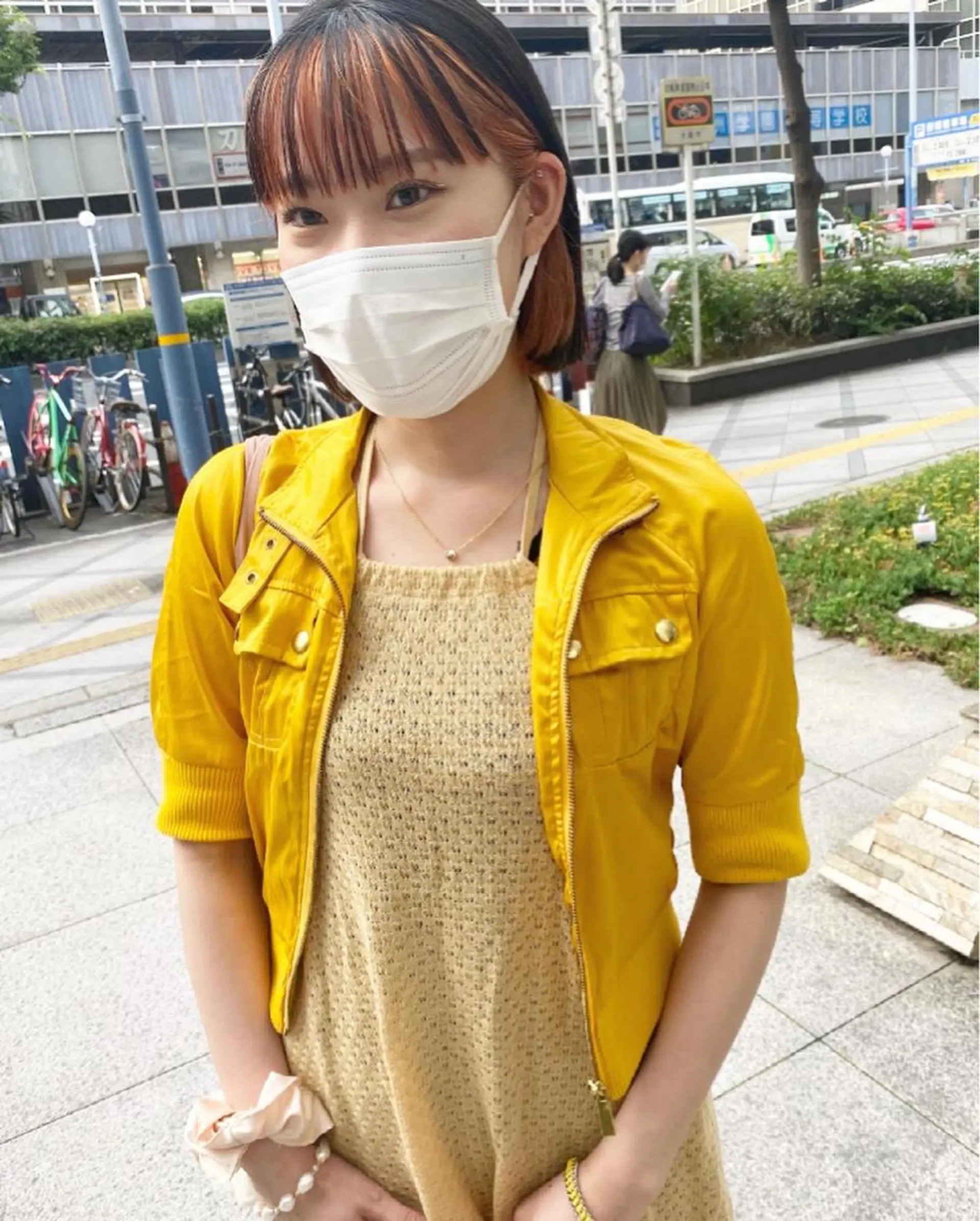 ショート デザインカラー/ボブ ブリーチカラー/ユリのヘアスタイル