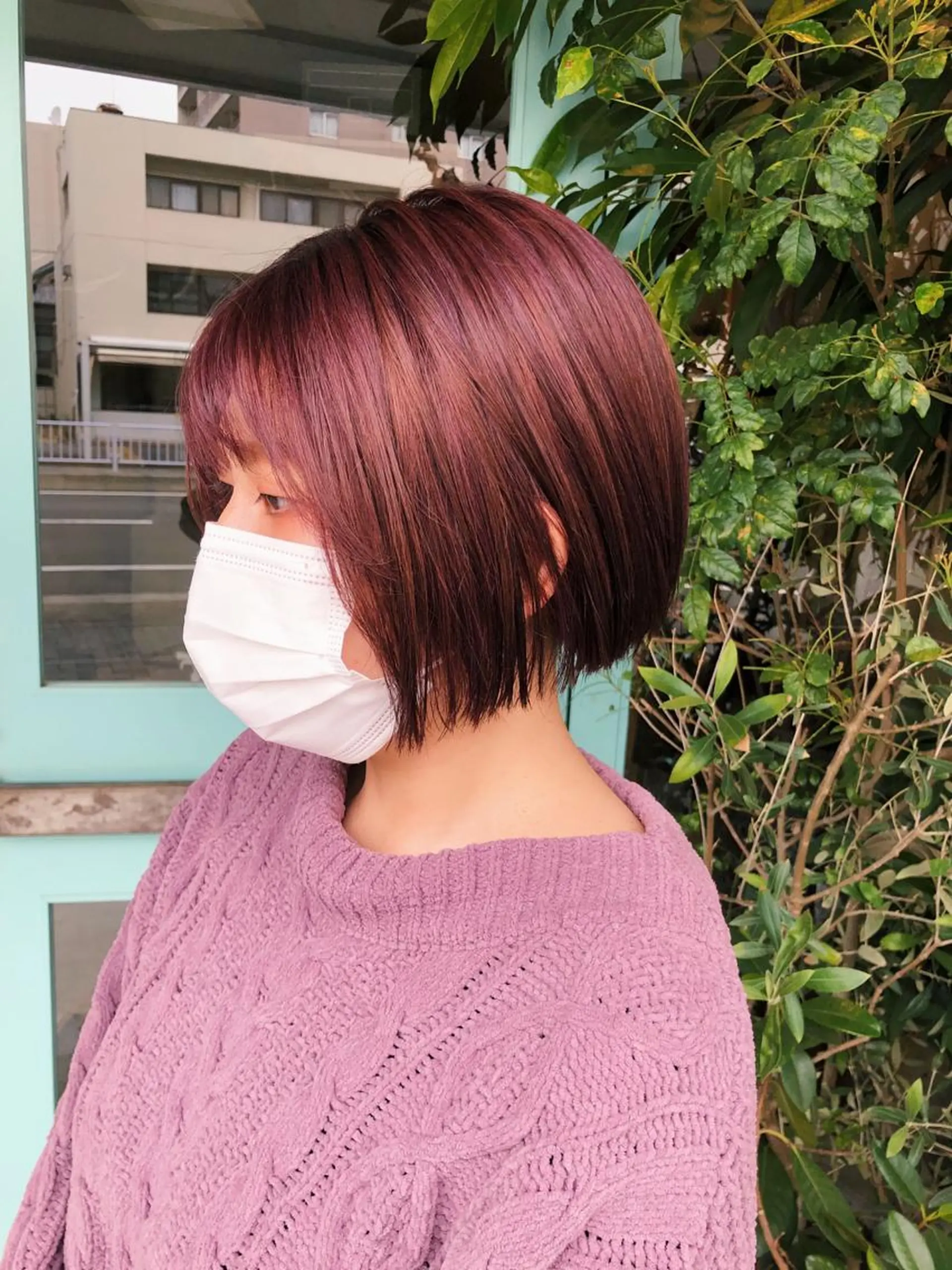 ショート カラー パーマ/レイヤー 岩山丈一郎のヘアスタイル