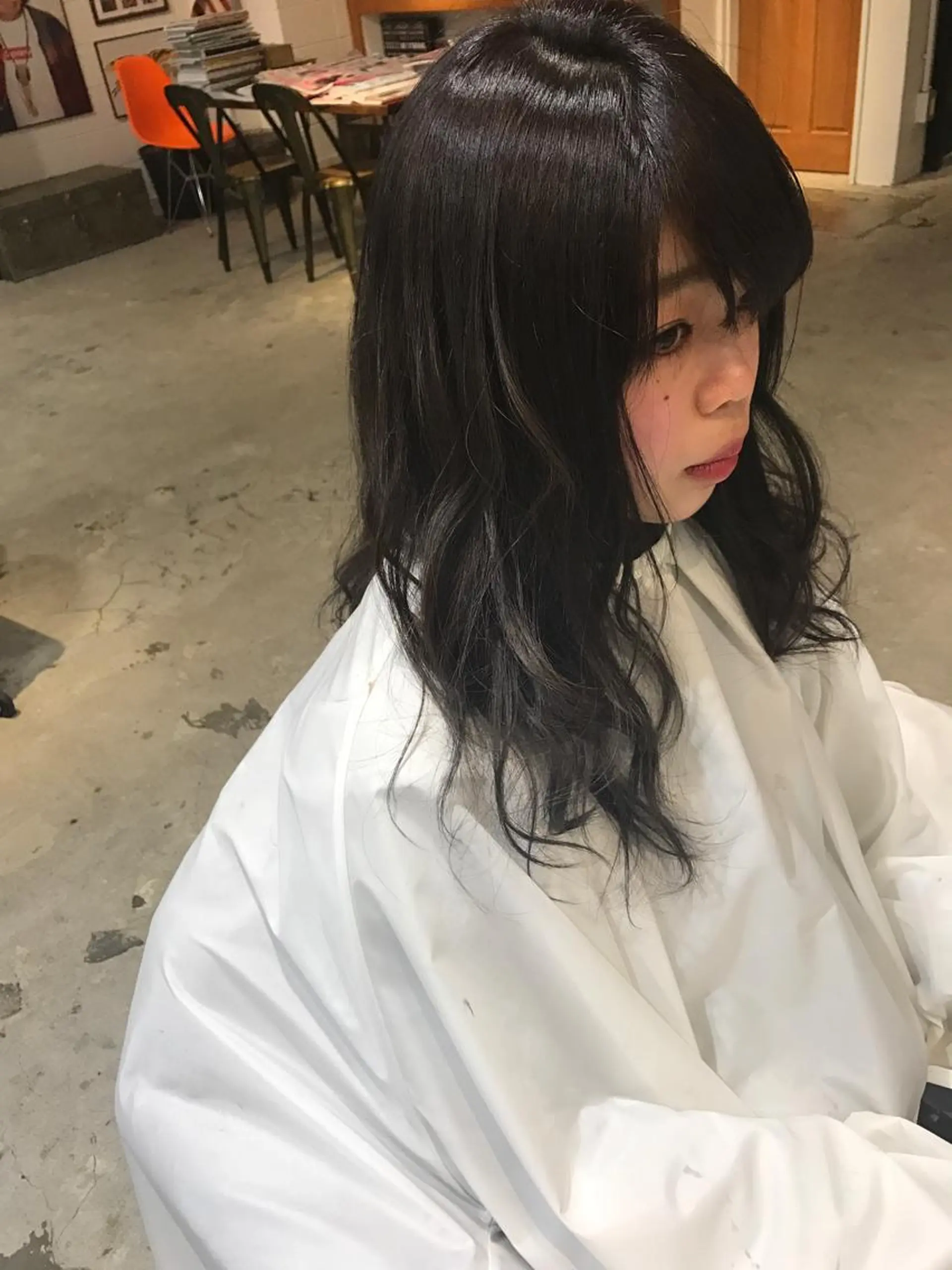 セミロング カラー パーマ ヘアアレンジ メンズ グレージュ Forest. -髪質改善-のヘアスタイル