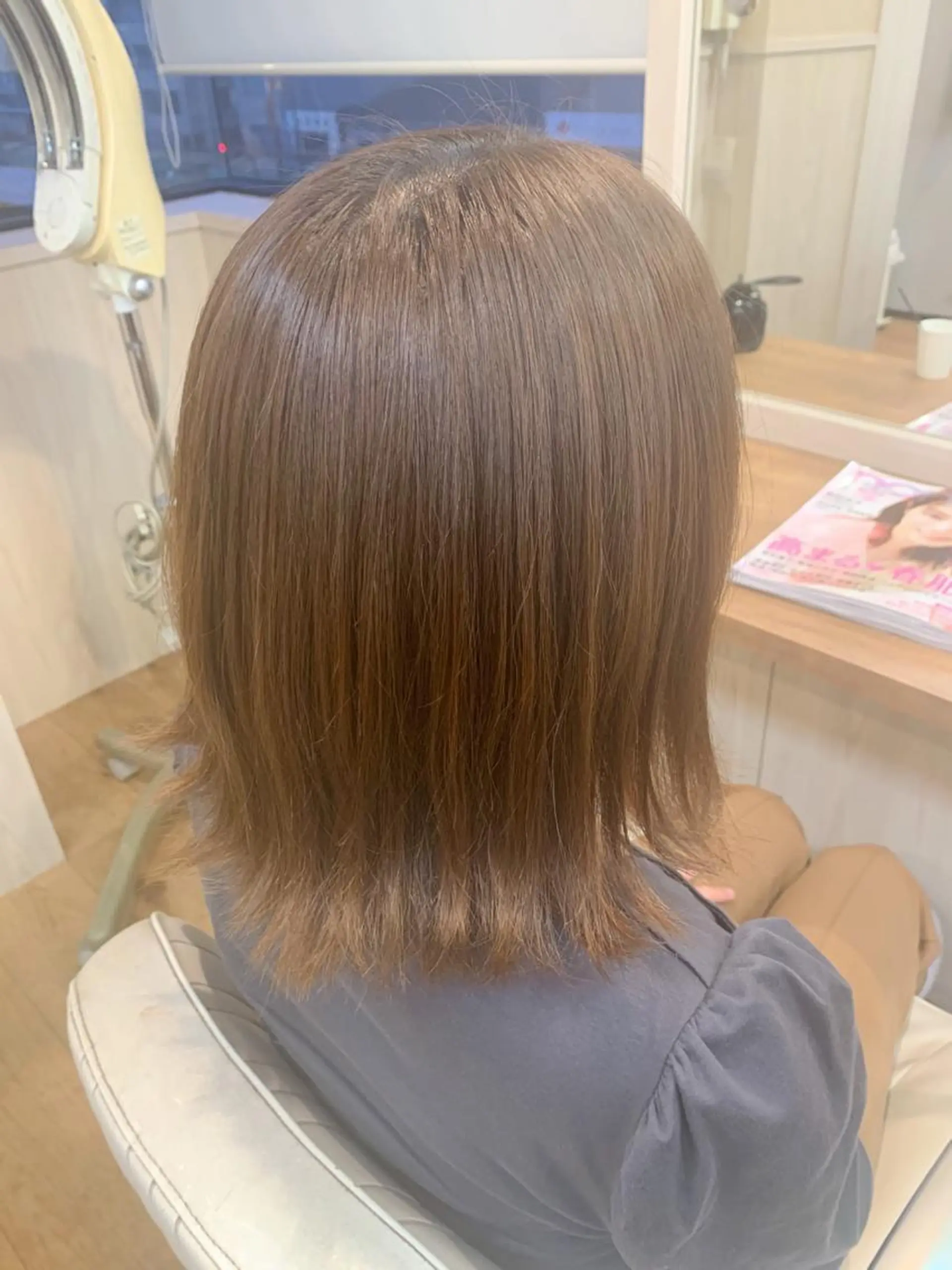 ミディアム カラー ブリーチ ブリーチなしカラー ☆髪質改善特化☆ newi梅田　コウキのヘアスタイル