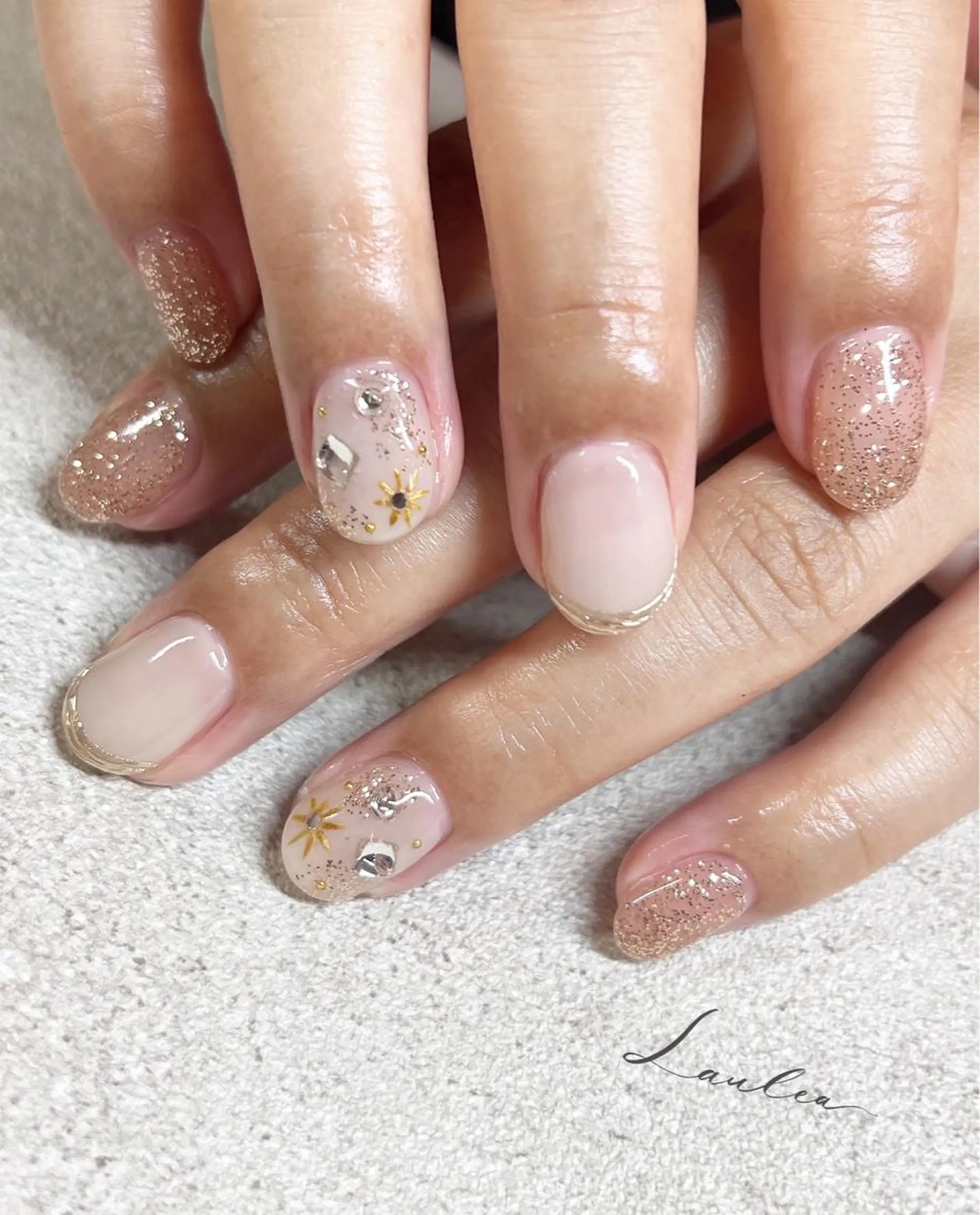 ネイル フットネイル 韓国ネイル ハンドネイル nail salon Lauleaのネイルデザイン