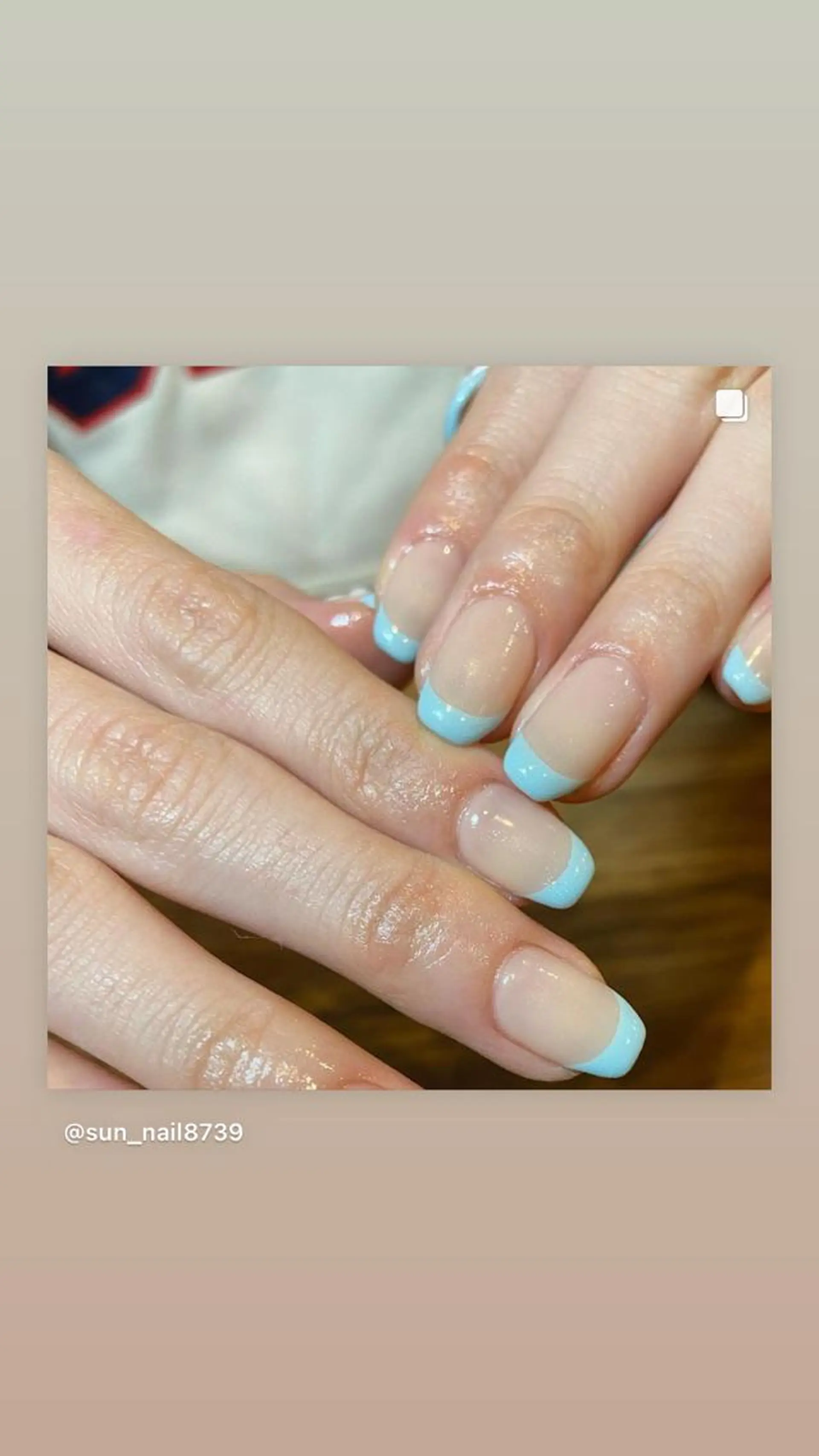 ネイル ブルー フレンチネイル ガーリー 韓国ネイル 水色 . unffのネイルデザイン