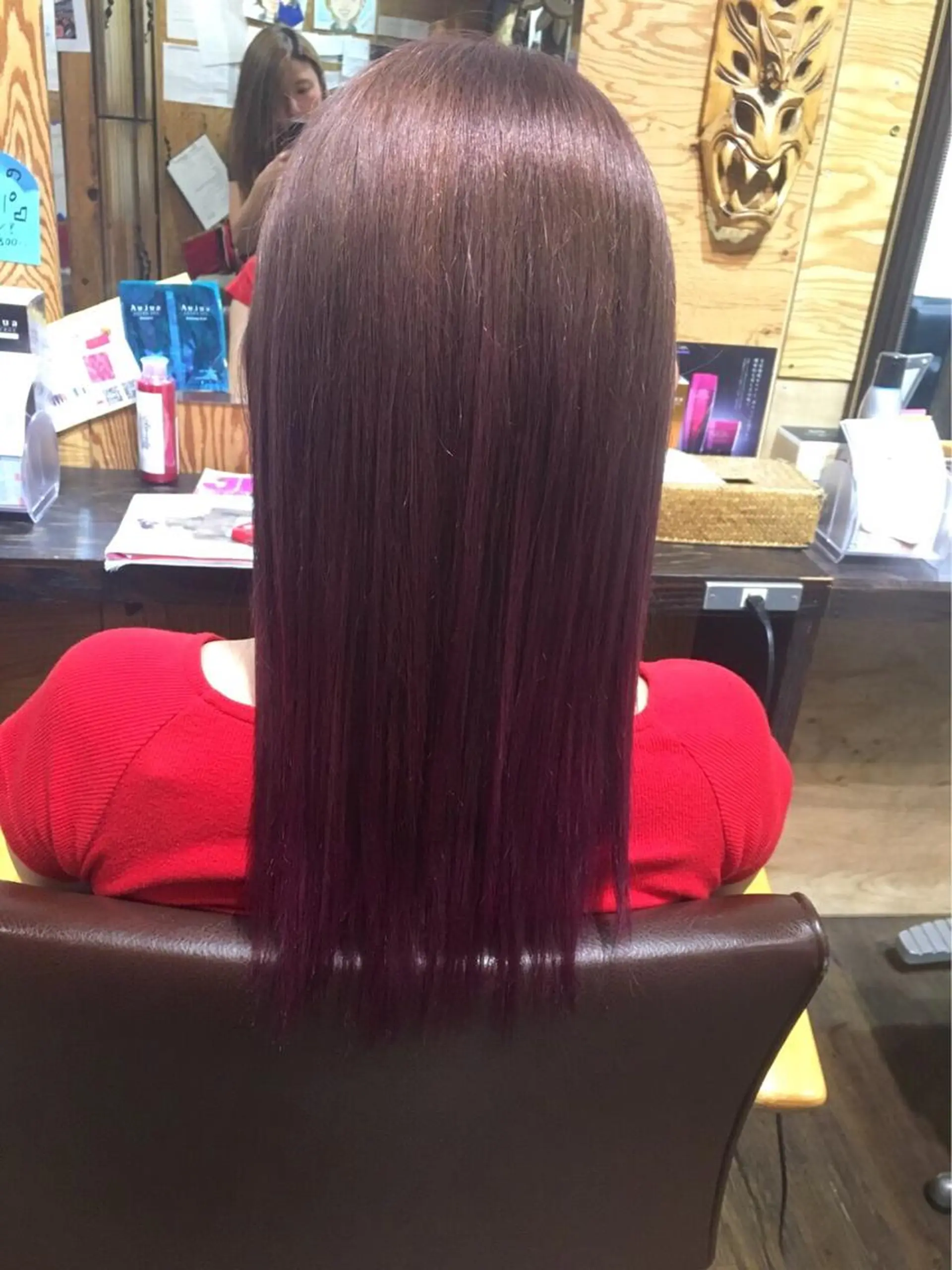 セミロング カラー グラデーションカラー パープルカラー IwAsh大和駅前店 河野亜里香のヘアスタイル