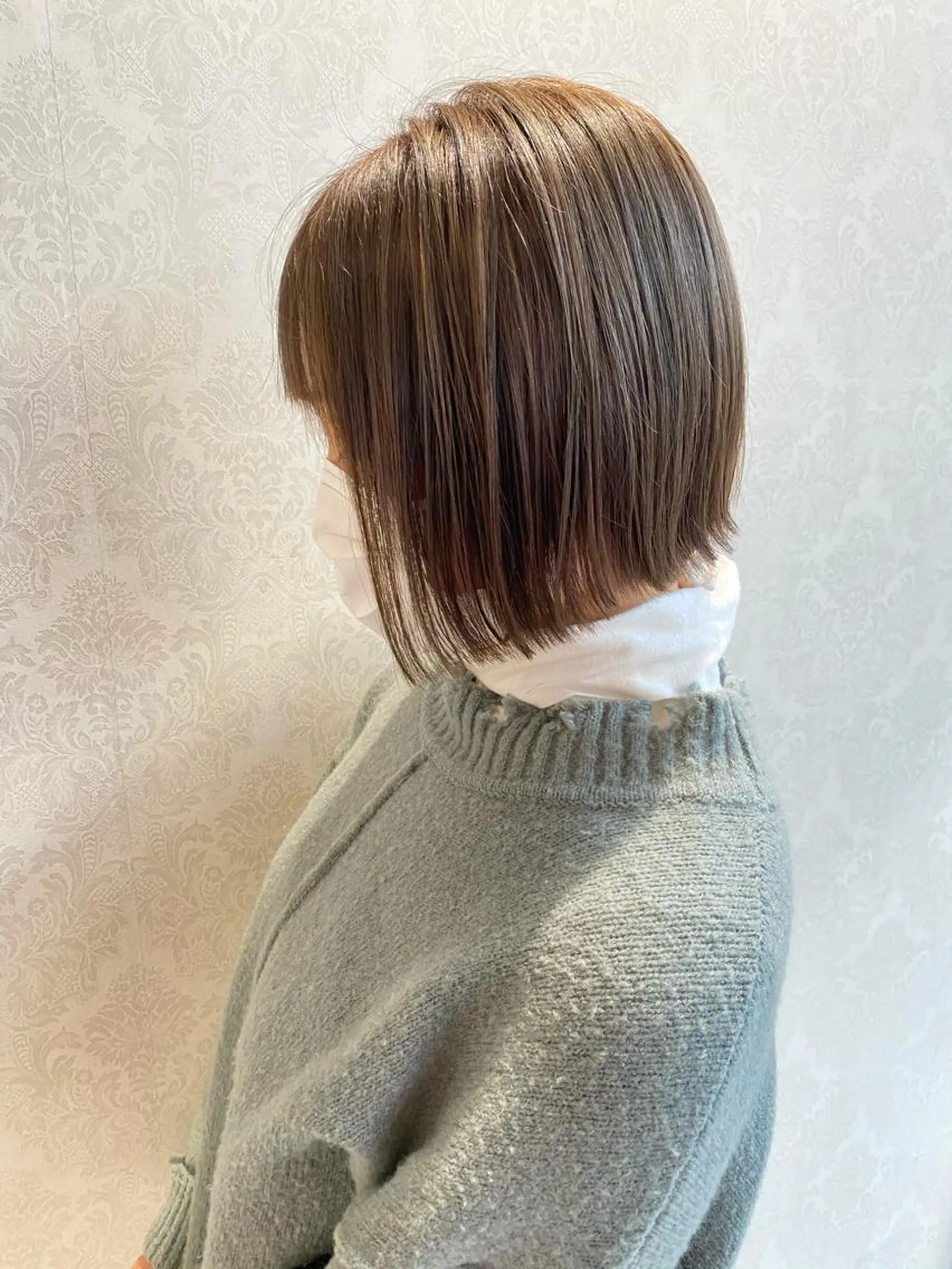 ショート カラー 切りっぱなしボブ ボブ デザインカラー✨新倉 佑奈のヘアスタイル