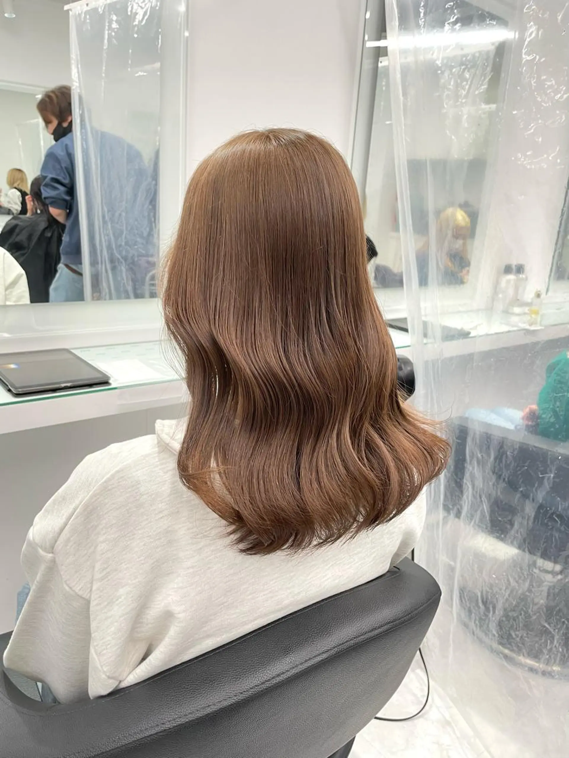 セミロング カラー 韓国ヘア🇰🇷🎀 みきのヘアスタイル