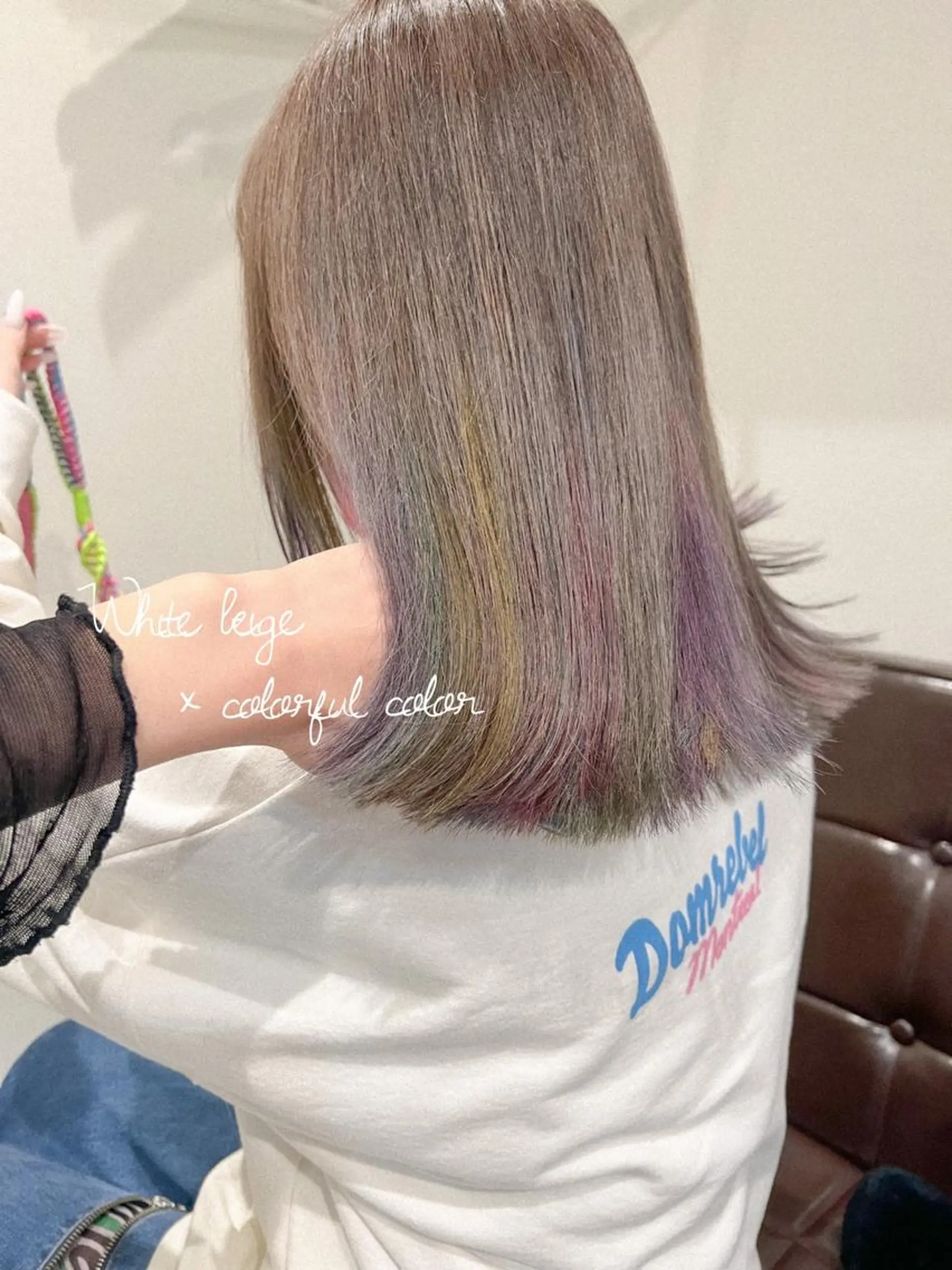 セミロング カラー グレージュ ヘアカラー カラーパティシエ facce🌼ikoのヘアスタイル