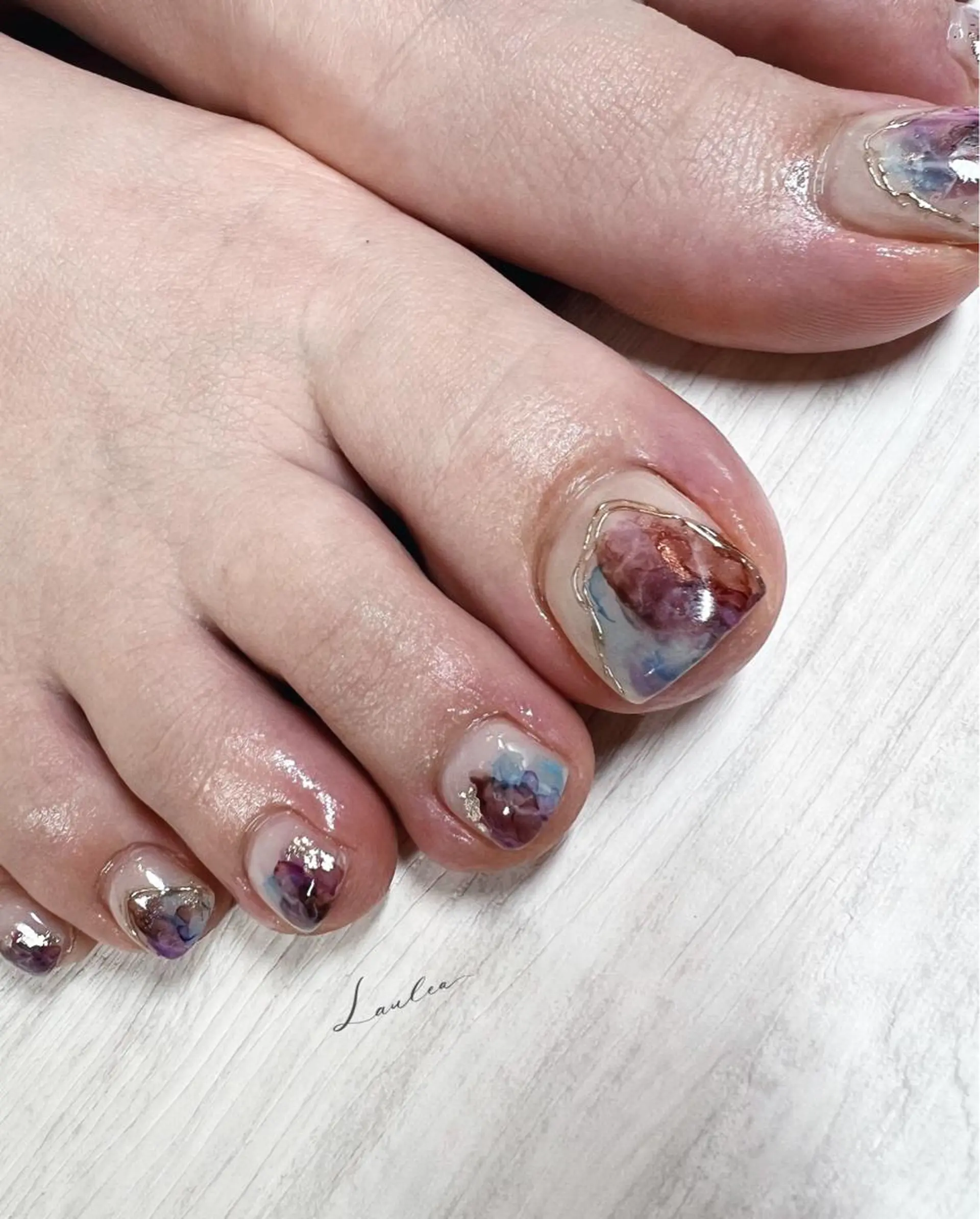 ネイル フットネイル 韓国ネイル nail salon Lauleaのネイルデザイン