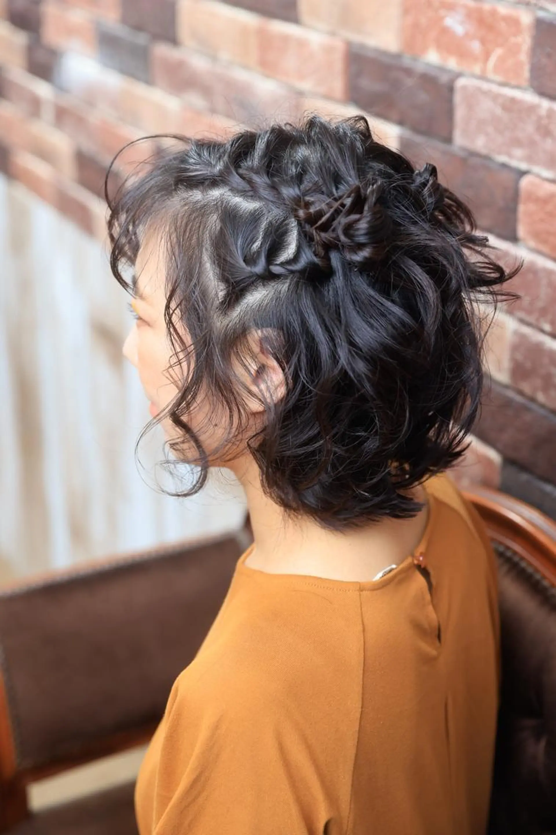 ヘアアレンジ ハーフアップ ボブ ✨質感調整✨ ヤマシタマリエのヘアスタイル