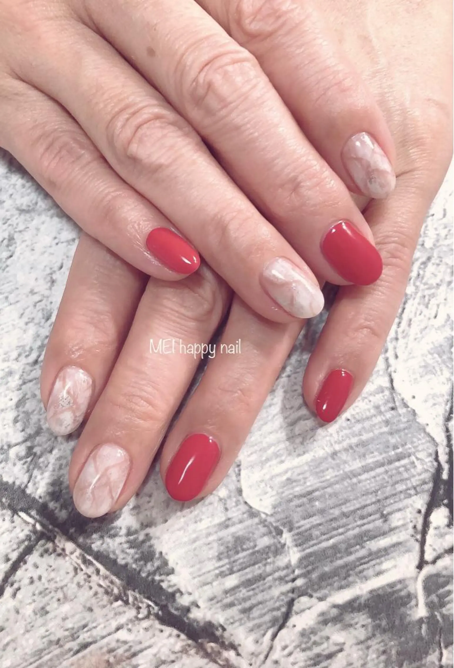 ネイル ジェルネイル ニュアンスネイル パラジェル 春ネイル 北浦和 自爪育成ケアのネイルデザイン