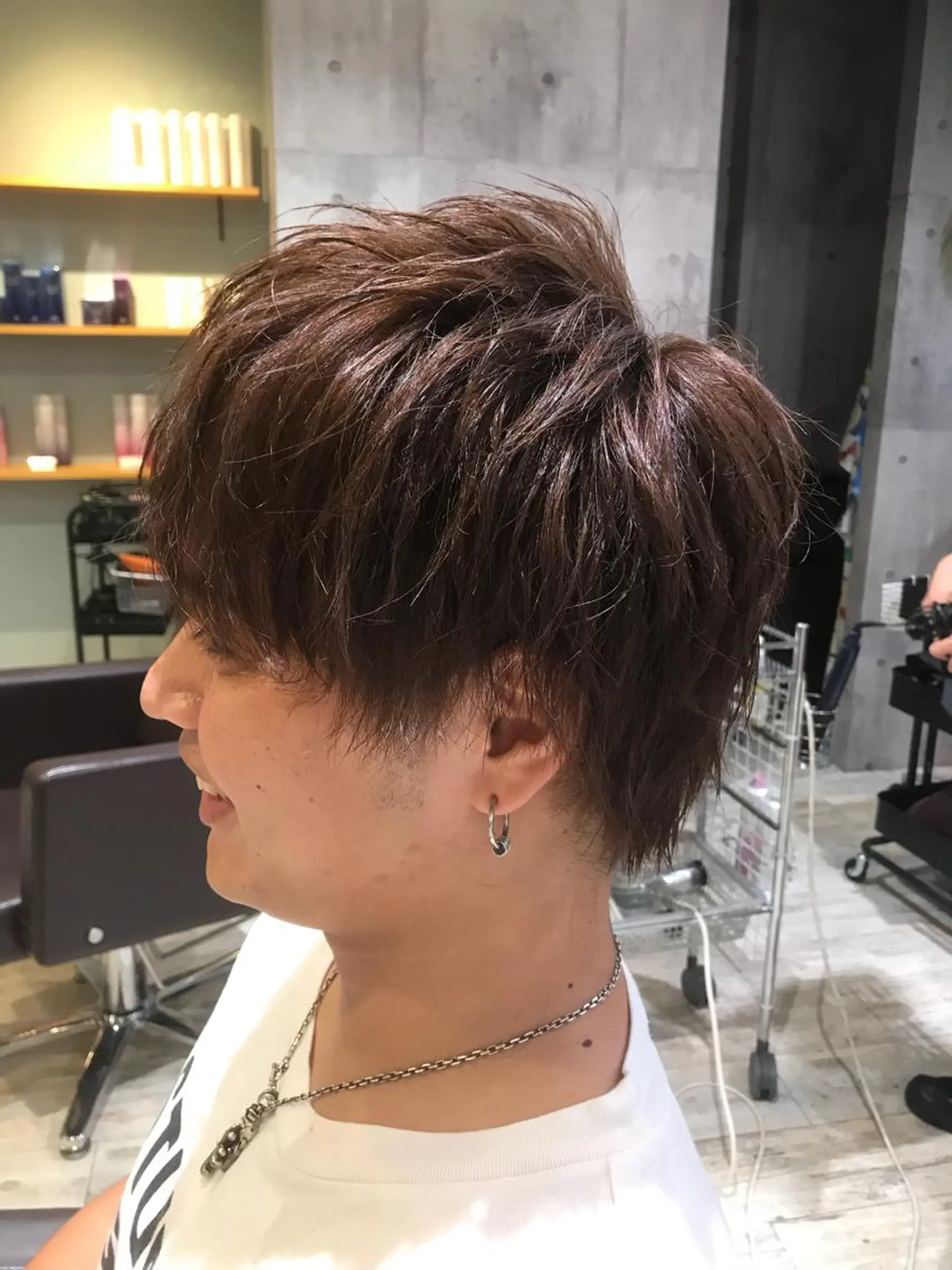 ミディアム カラー パーマ ヘアアレンジ メンズ キッズ ネイル マツエク・マツパ EnBlesS西宮 マンツーマン神道有基のヘアスタイル