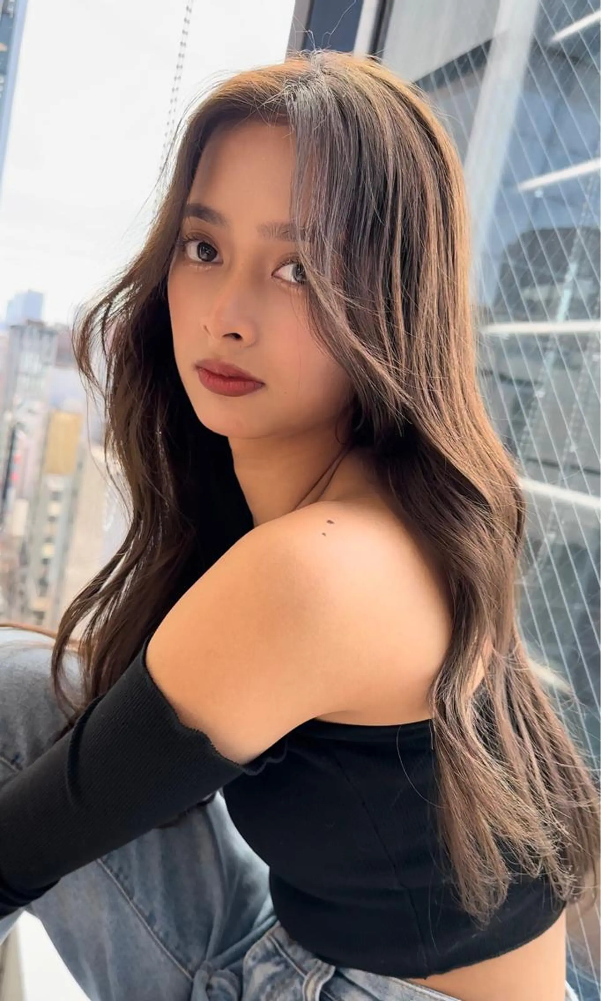 ロング カラー 韓国ヘア♡ 顔まわりカットayaのヘアスタイル