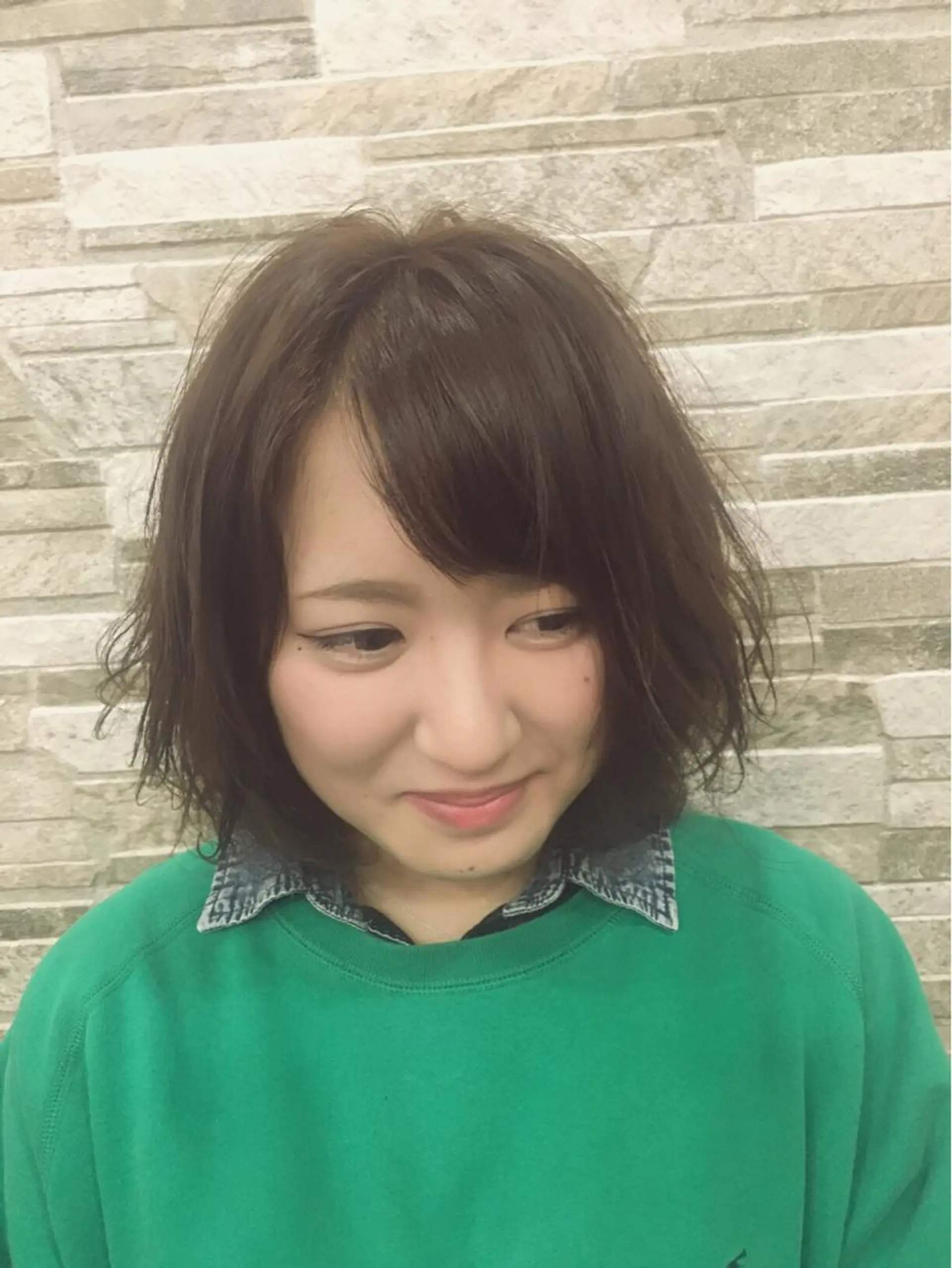 ミディアム パーマ 松村 崇弘のヘアスタイル