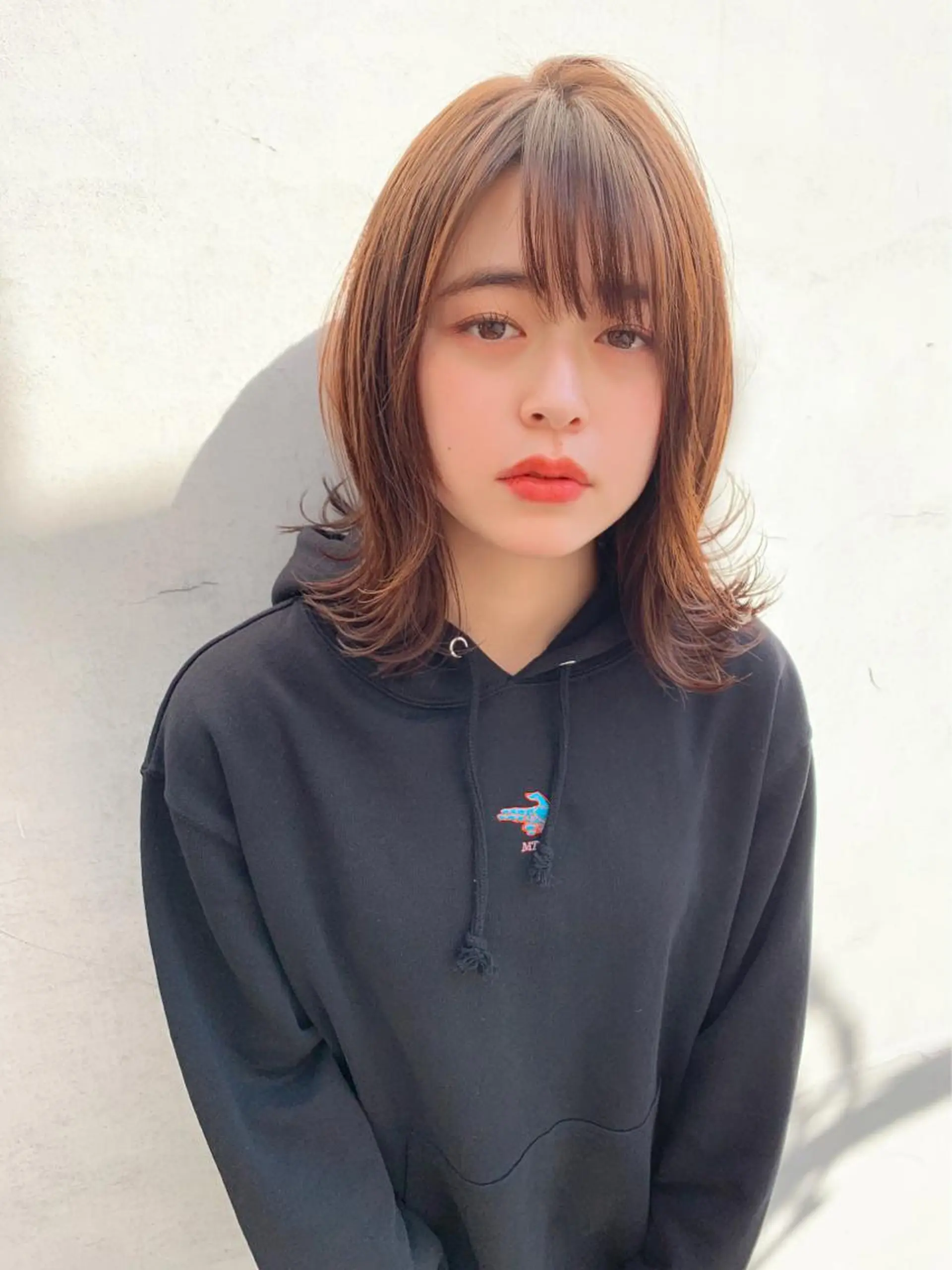 ミディアム くびれヘア 外ハネヘア 髪質改善☆ 縮毛矯正miyuのヘアスタイル