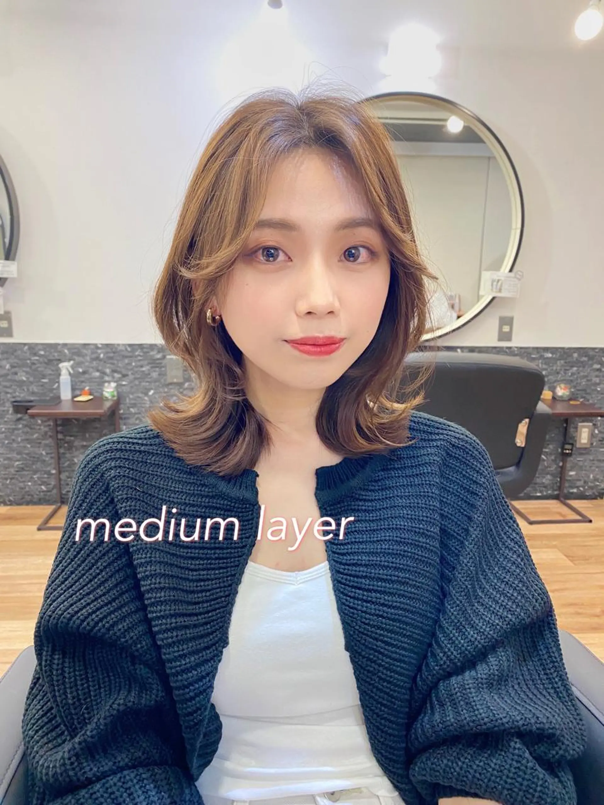 ミディアム カラー 似合わせレイヤー 🇰🇷荒木洋文のヘアスタイル