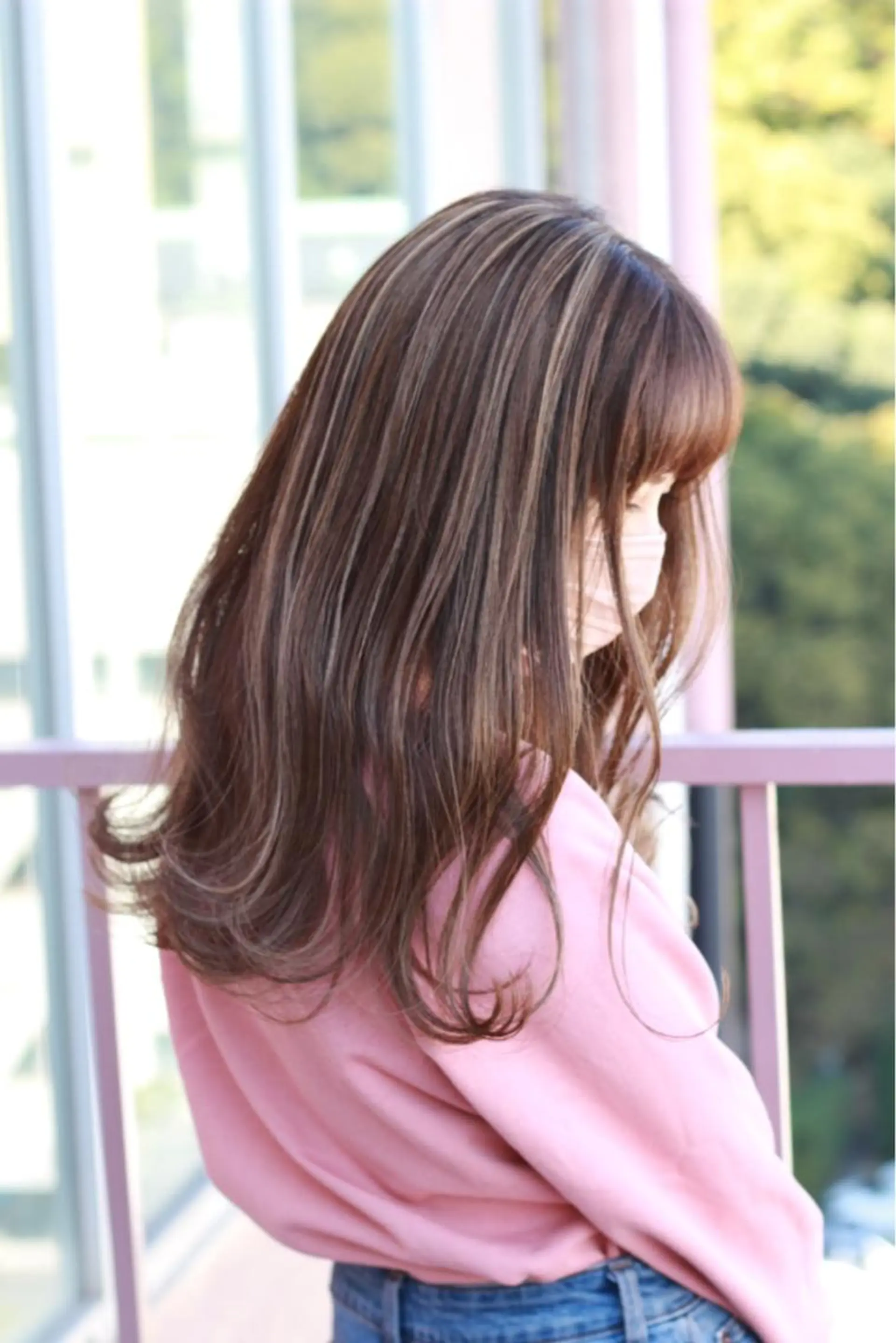 セミロング カラー ベージュカラー ハイライトカラー ハイライト ヘアカラー Viage （ビアージュ）のヘアスタイル