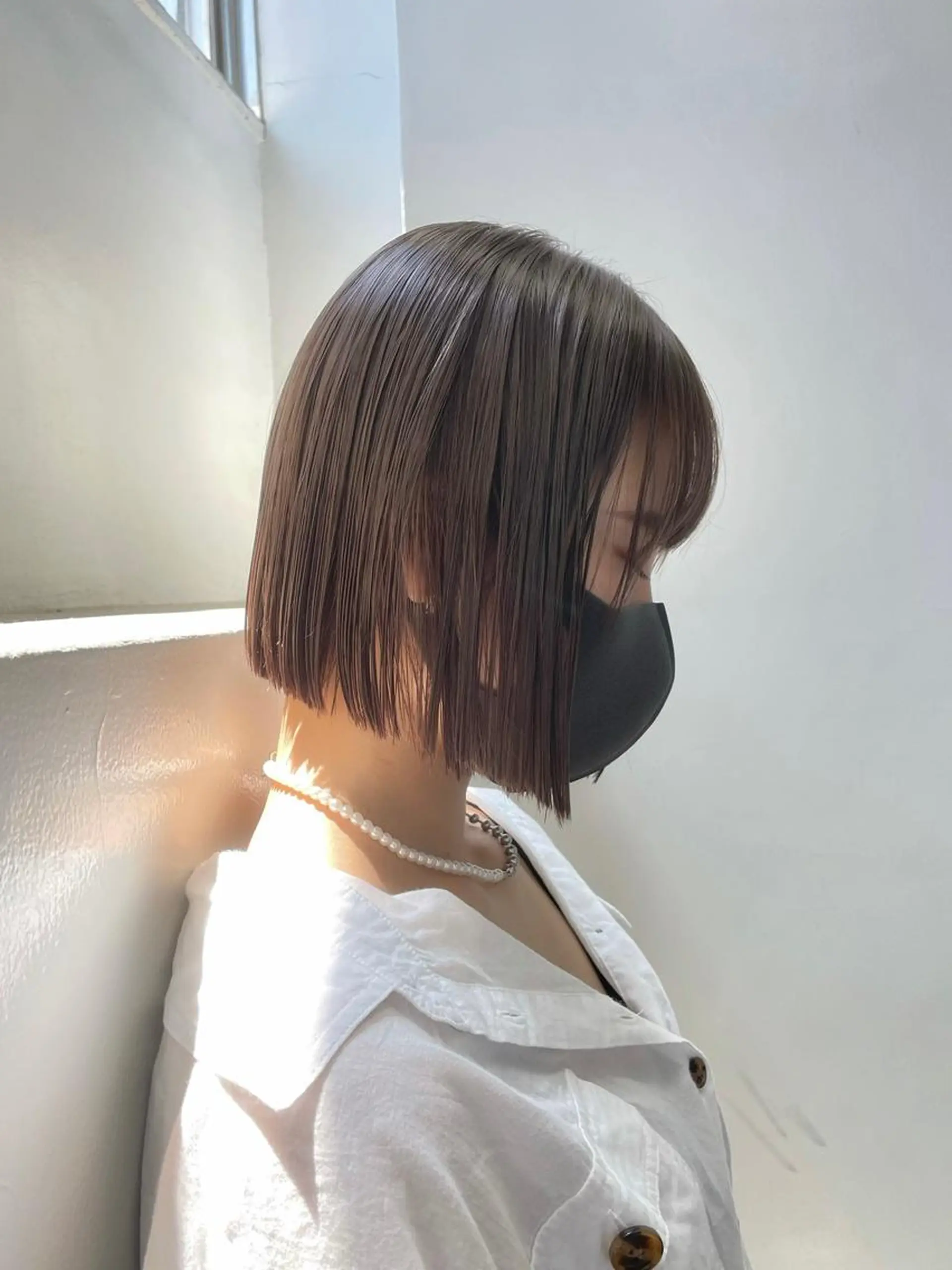 ショート カラー 切りっぱなしボブ ブリーチ ダブルカラー ブリーチなしカラー ボブ メンズ特化 パーマ/オザワのヘアスタイル