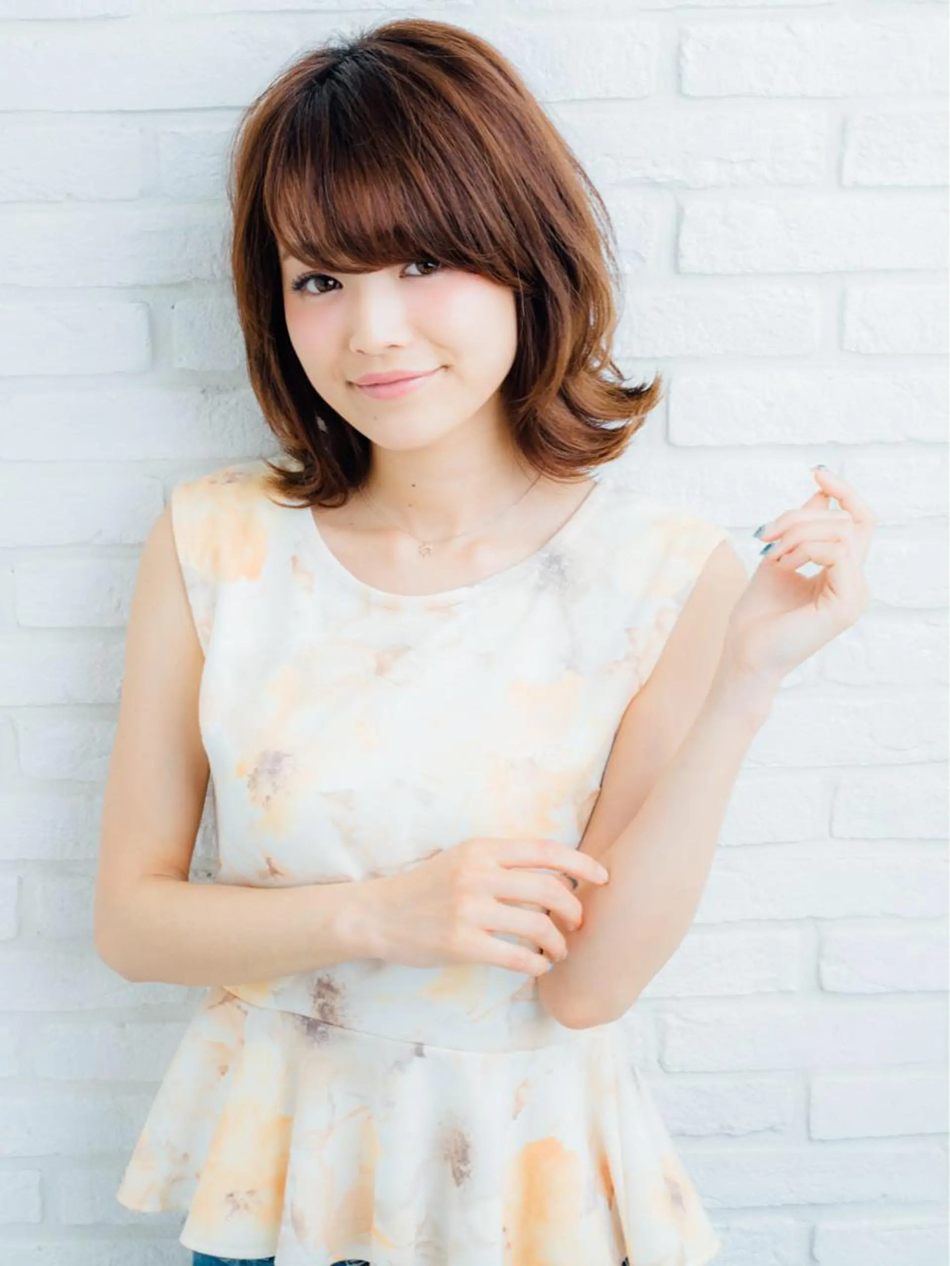 ミディアム FUKUNAGA YUのヘアスタイル