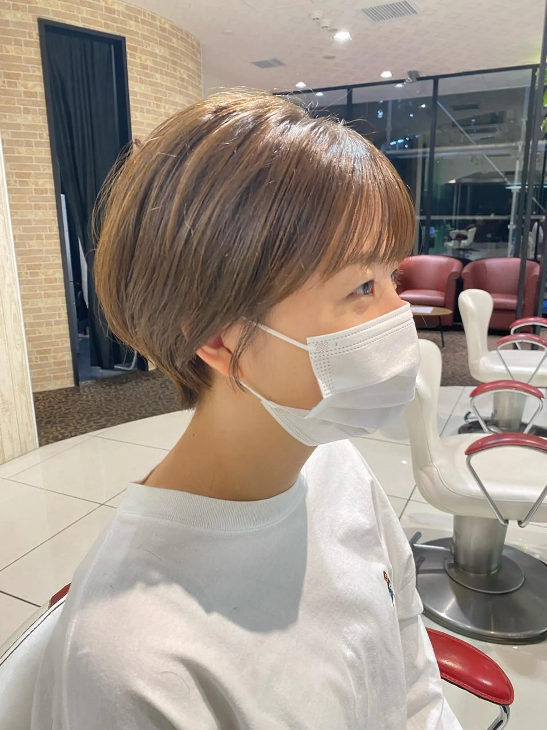 ショート カラー 丸みショート ショートヘア 銀座　髪質改善 ハシモトリュウタのヘアスタイル