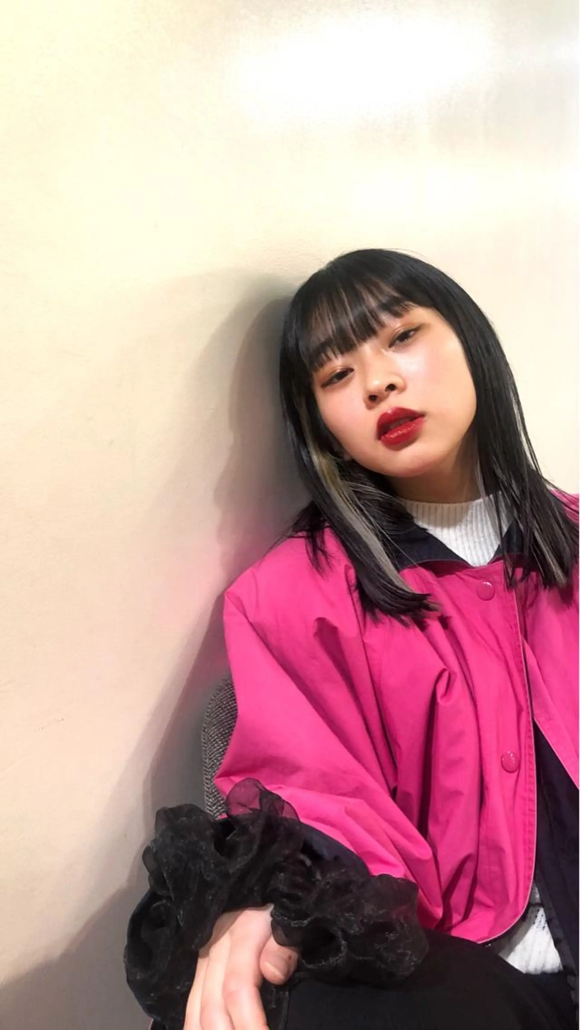 セミロング カラー イヤリングカラー インナーカラー メンズ支持率No.1 KAIのヘアスタイル