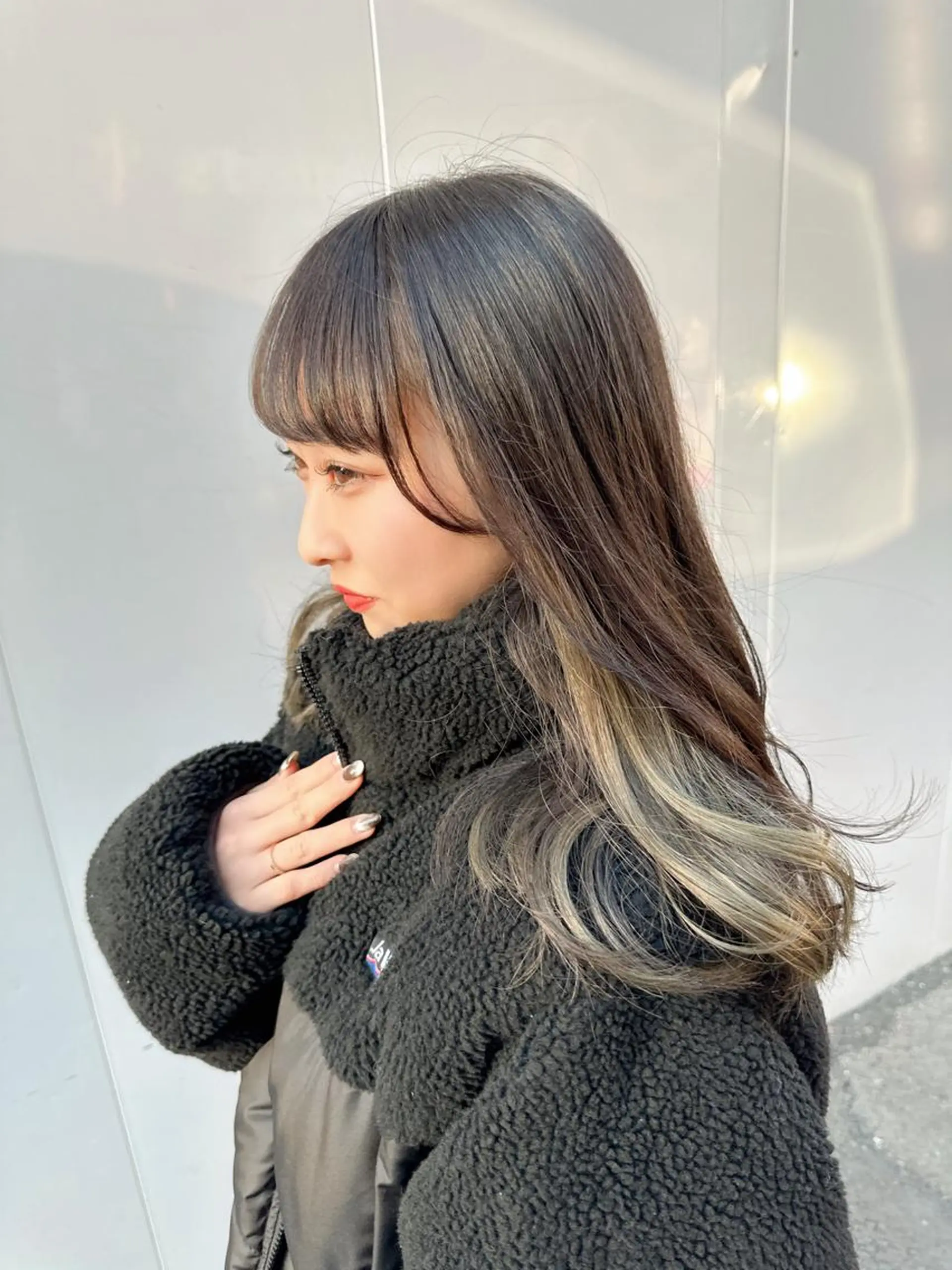 ロング カラー シールエクステ インナーカラー エクステ カット ヘアカラー トリートメント レイヤー/ウルフ ハイトーンhiroのヘアスタイル