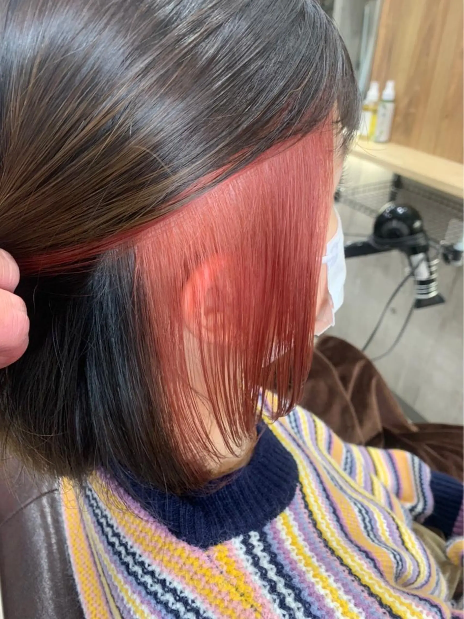 ショート カラー バレイヤージュ ブリーチ ケアブリーチ ダブルカラー イヤリングカラー ヘアカラー hair salon mementoのヘアスタイル