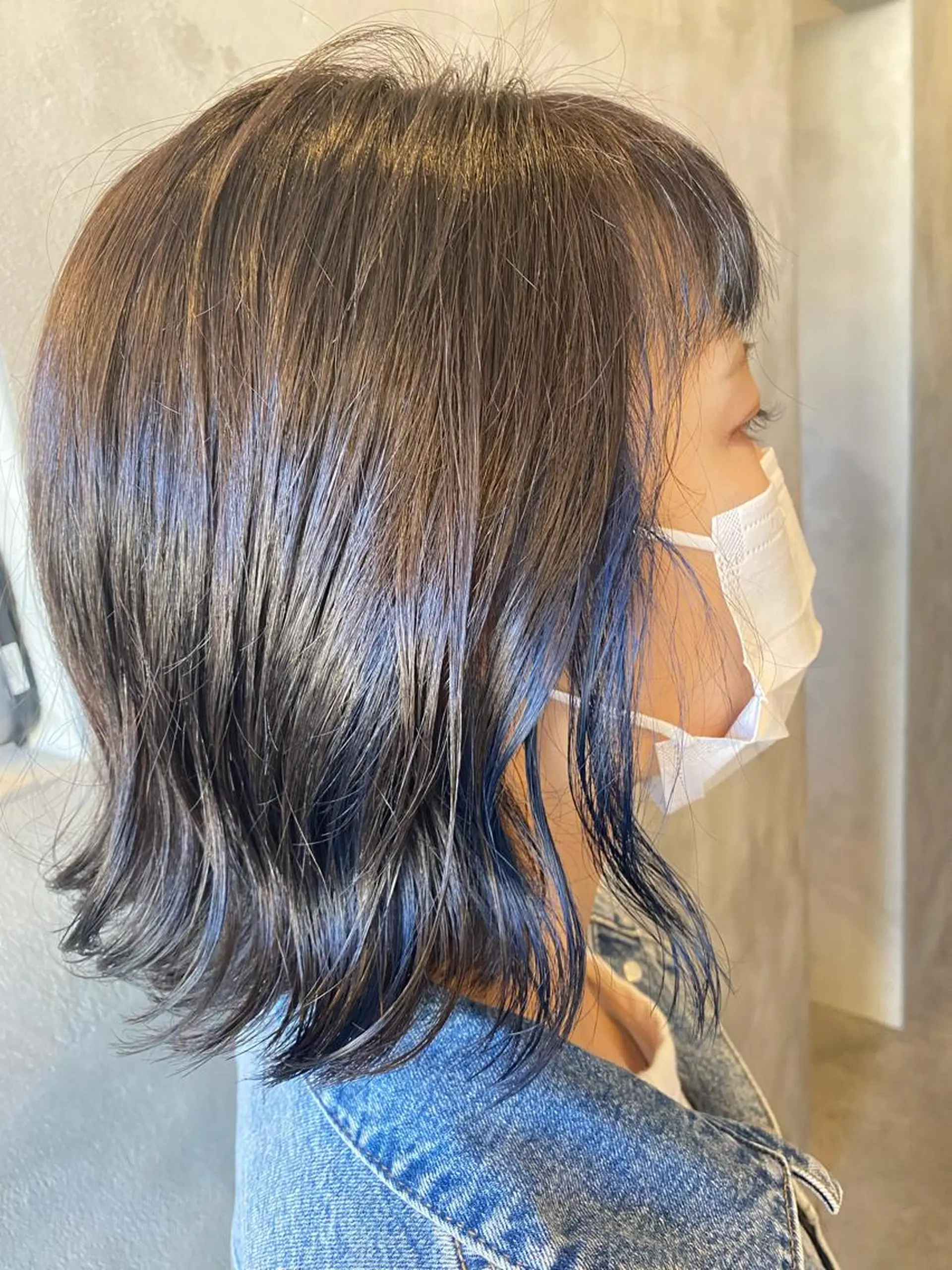 カラー ブルーカラー イヤリングカラー メンズ専門美容師 RIOのヘアスタイル