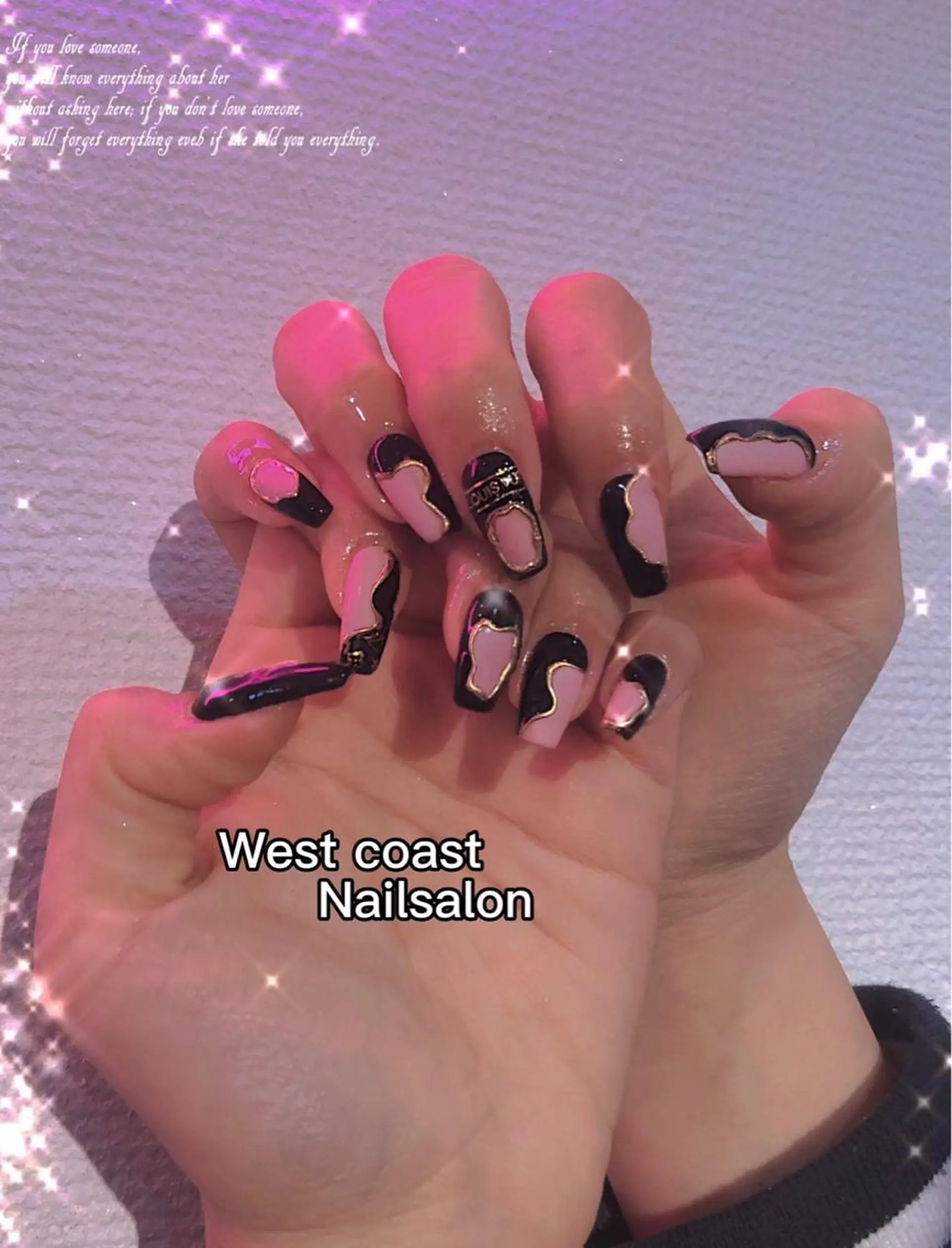 ネイル グラデーション 韓国ネイル ラメ(グリッター) ラメグラデーション 春ネイル リボン、ガーリー パーツ放題専門店のネイルデザイン