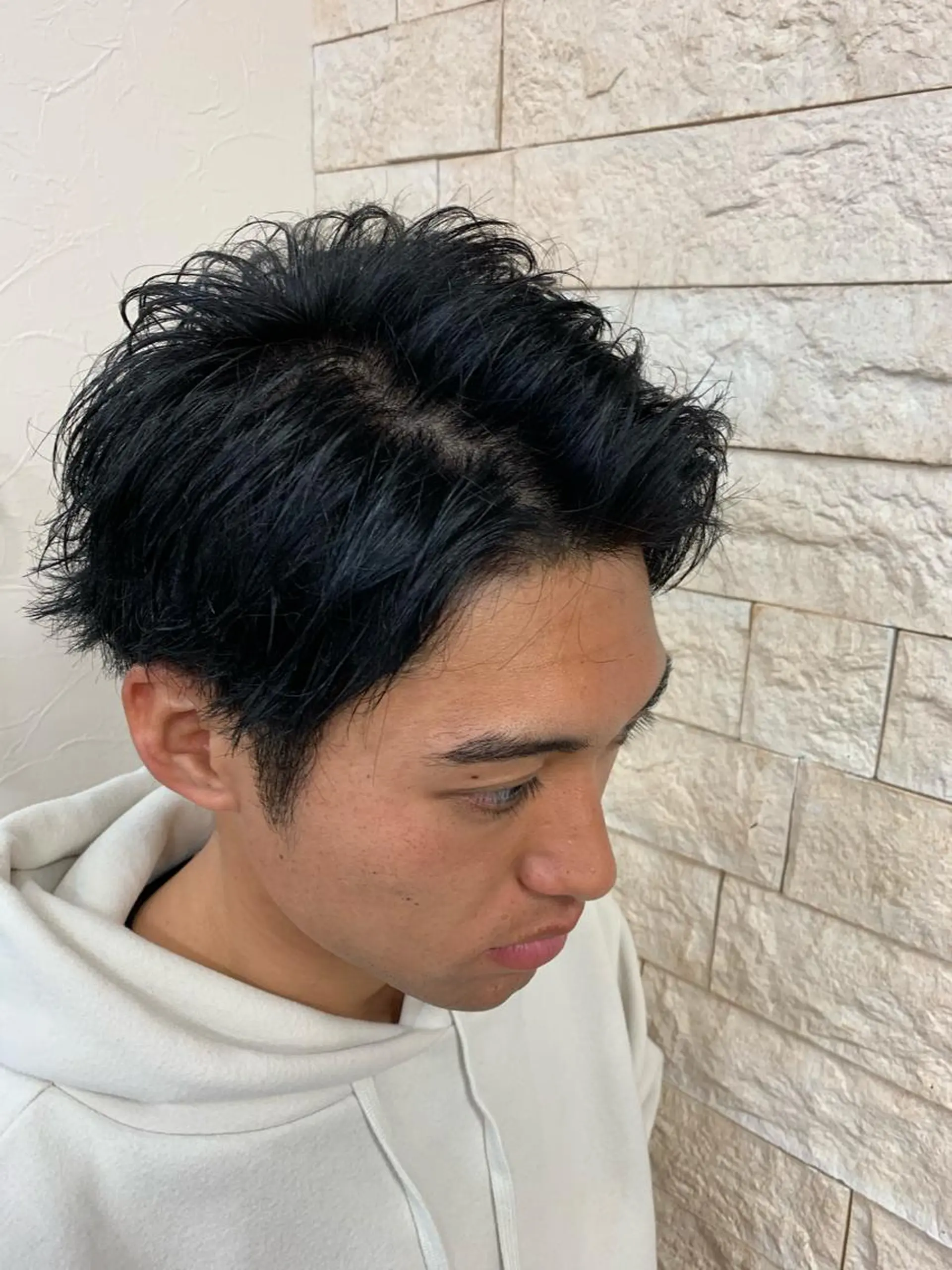 メンズ センターパート カット 田中 拓夢のヘアスタイル