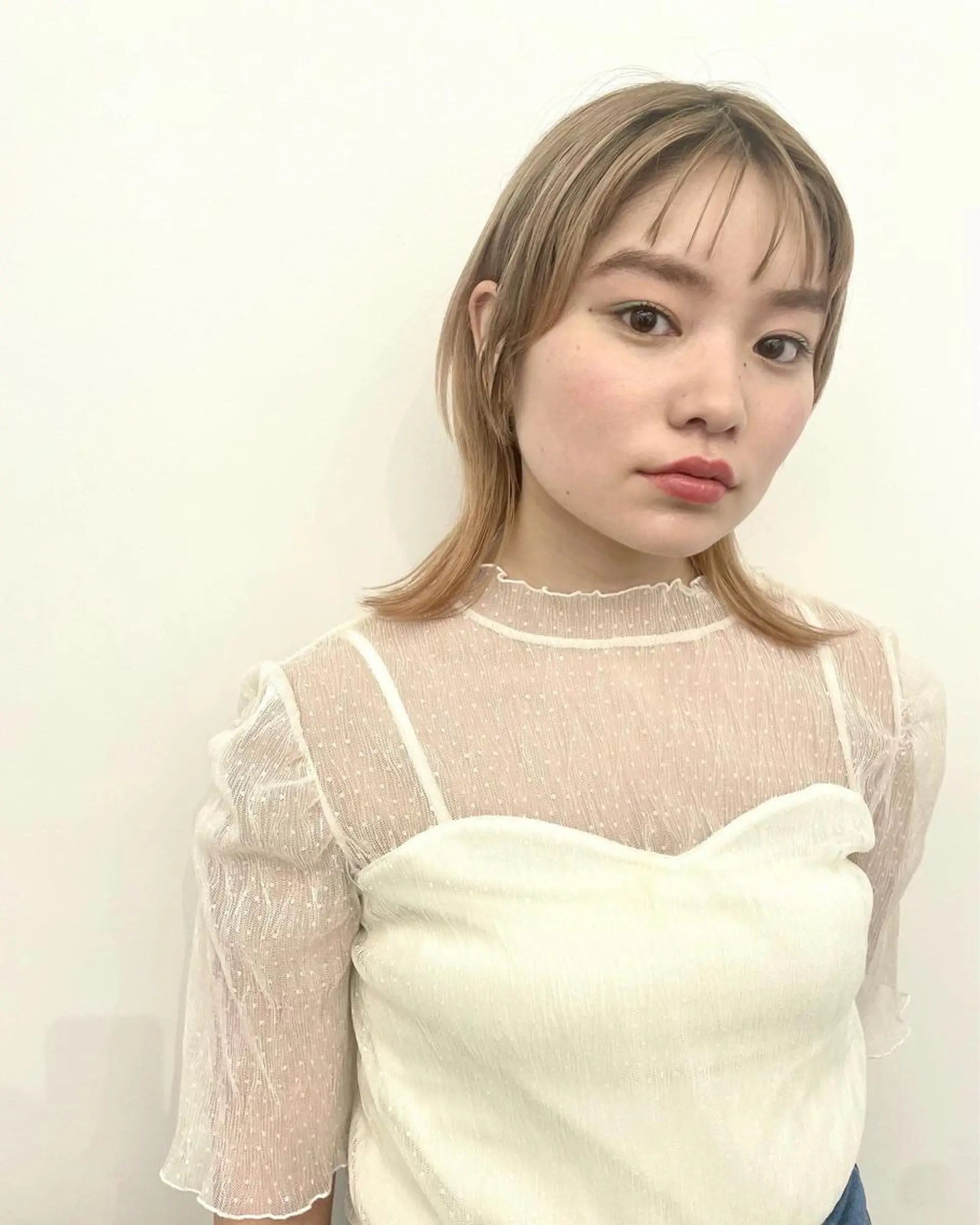 ミディアム カラー カット ヘアカラー トリートメント trip kano.のヘアスタイル