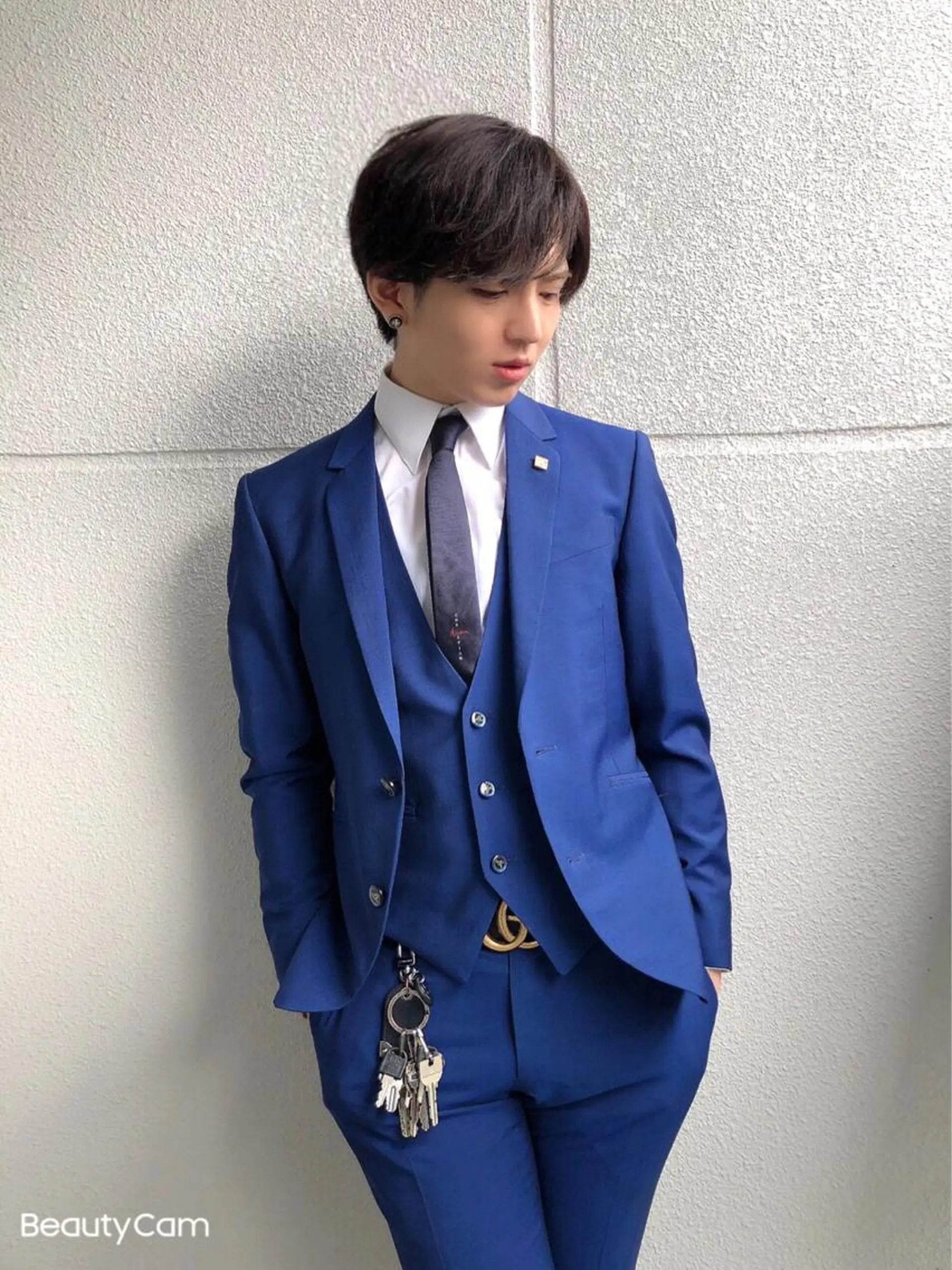 ショート カラー メンズ マッシュ アッシュ アッシュブラウン ブラウンカラー レイヤーカット 艶髪/西尾 幸樹のヘアスタイル