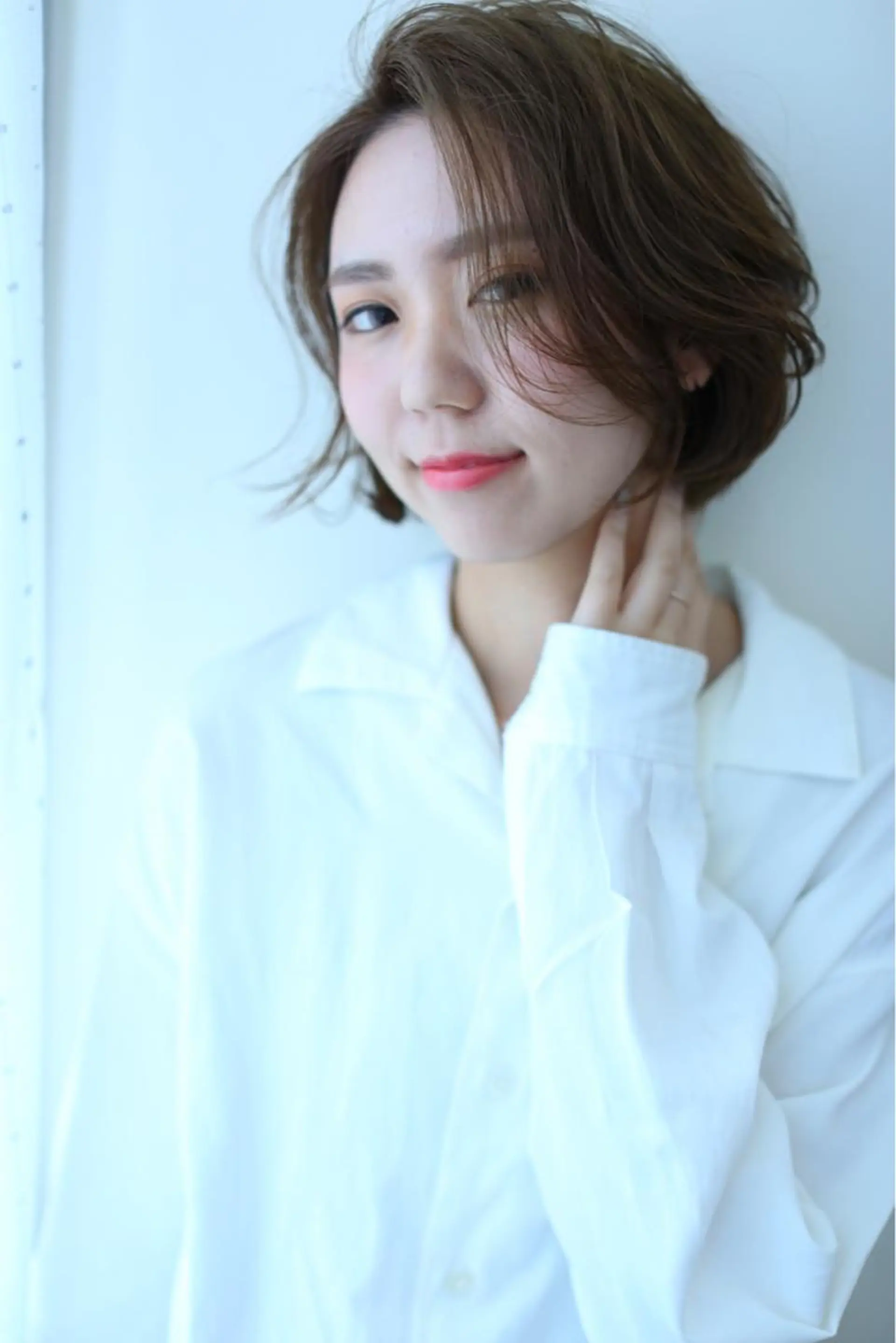 ショート カラー 透明感カラー グレージュ ボブウルフ／ボブ Satsuki【名駅のヘアスタイル