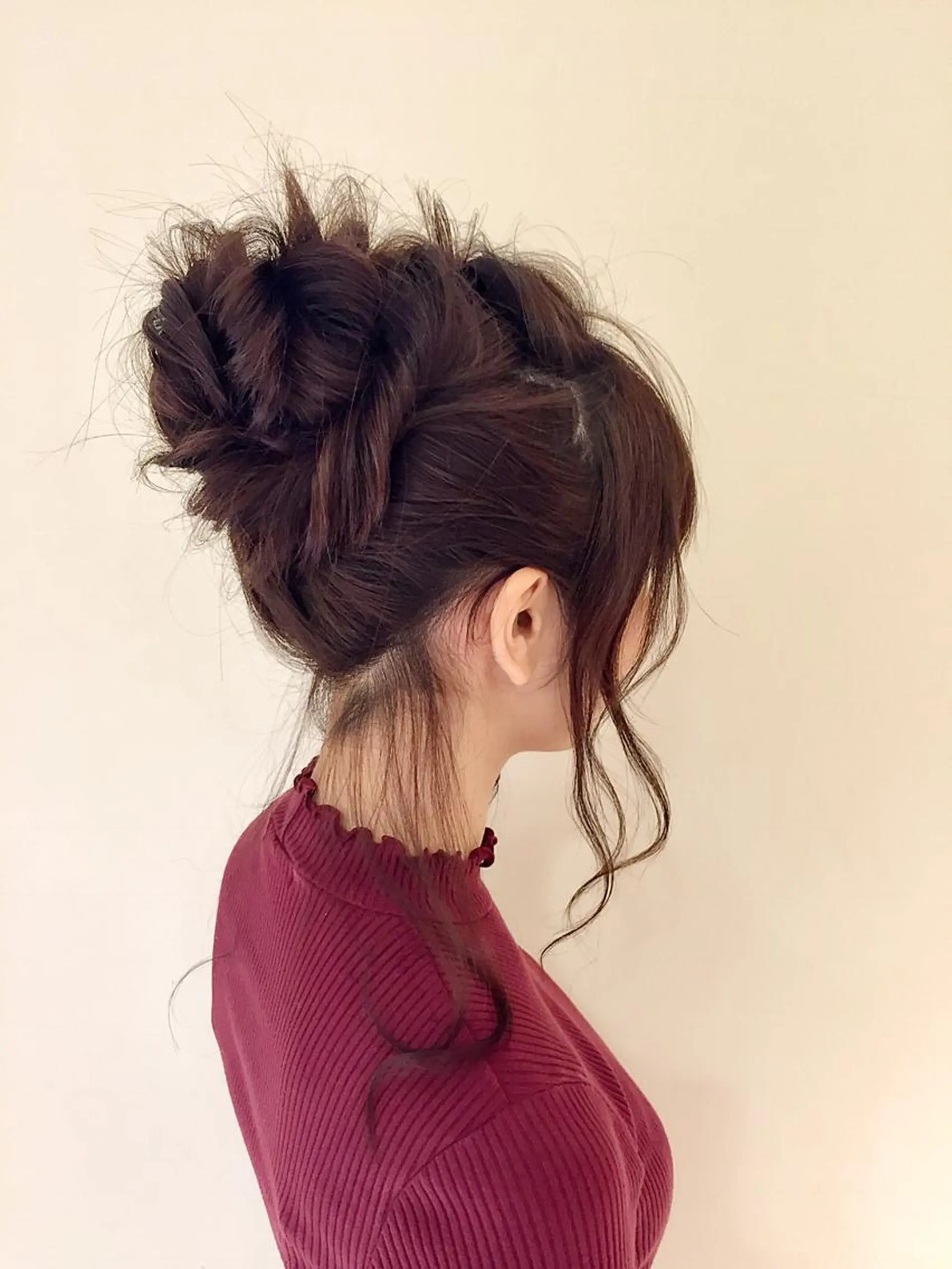 セミロング お団子ヘア kawakita yoshinoriのヘアスタイル