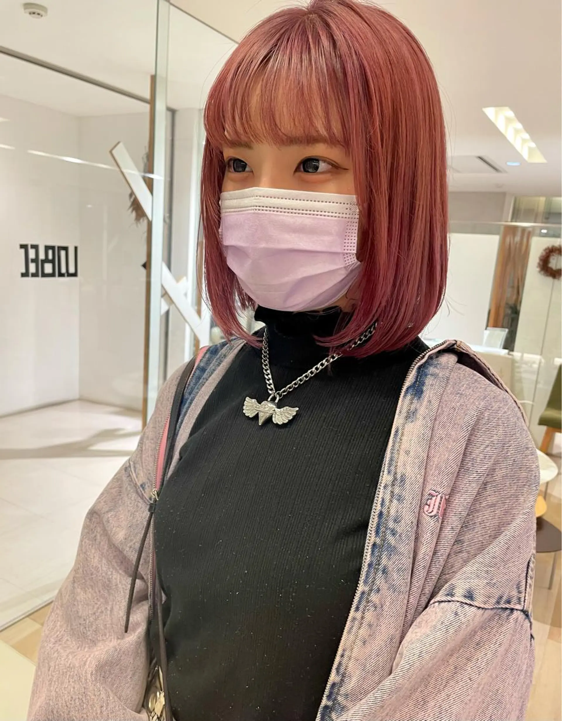 ミディアム カラー ブリーチ ピンクカラー 髪質改善/ボブ 🌻Mutsumiのヘアスタイル