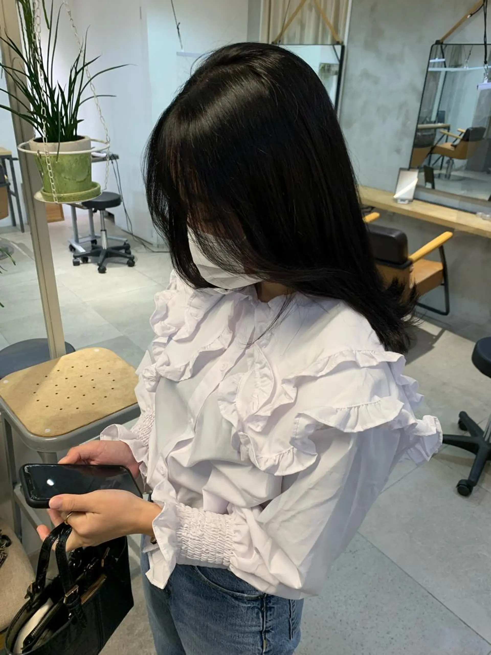 セミロング カラー REINA☁️透明感 カラー/ぷつっと♡のヘアスタイル