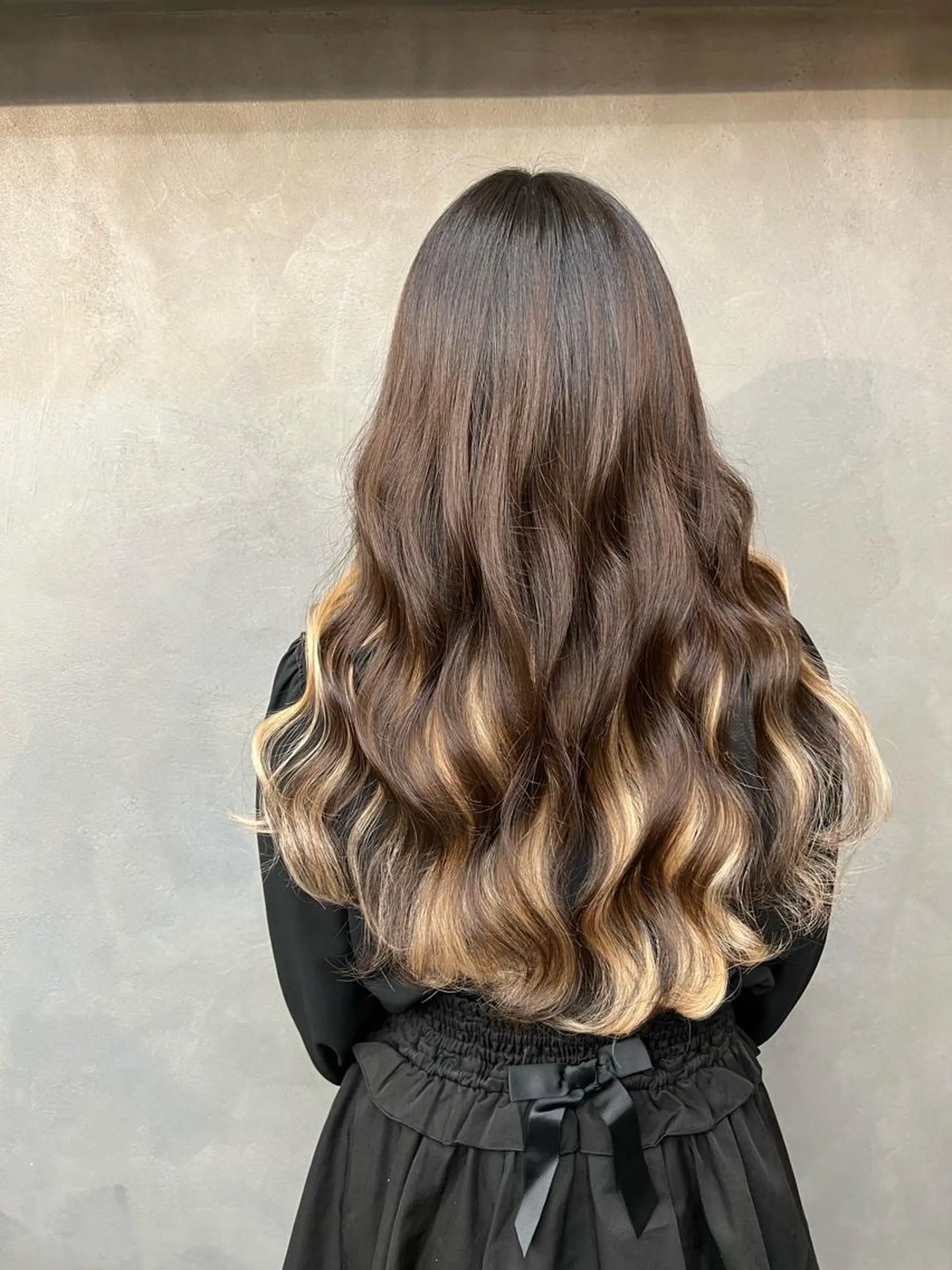 ロング シールエクステ エクステ ❤️‍🔥シールエク ＋カラー京❤️‍🔥のヘアスタイル