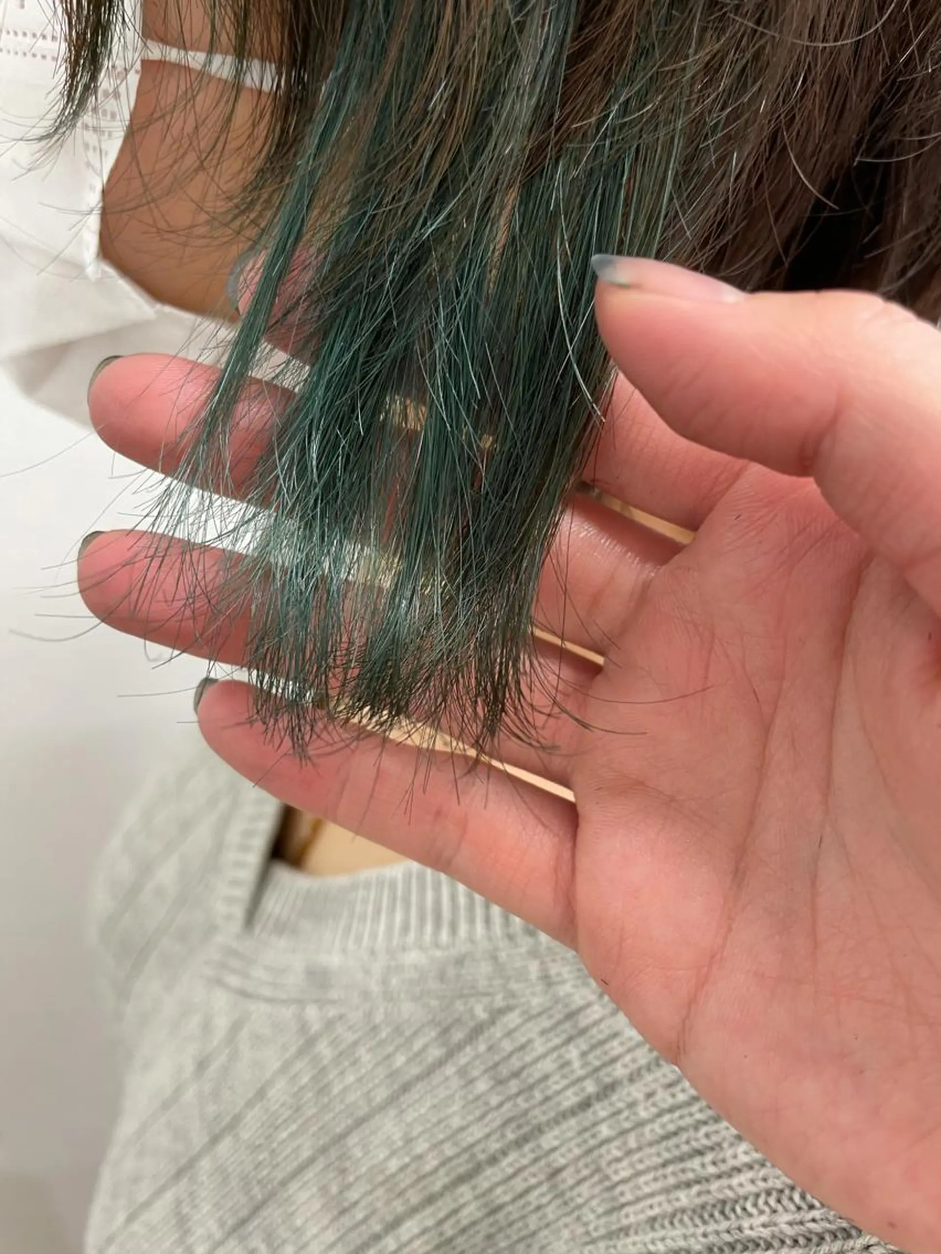 ショート カラー ミント ミントグリーン 福島成美/髪質改善 縮毛矯正/カラーのヘアスタイル