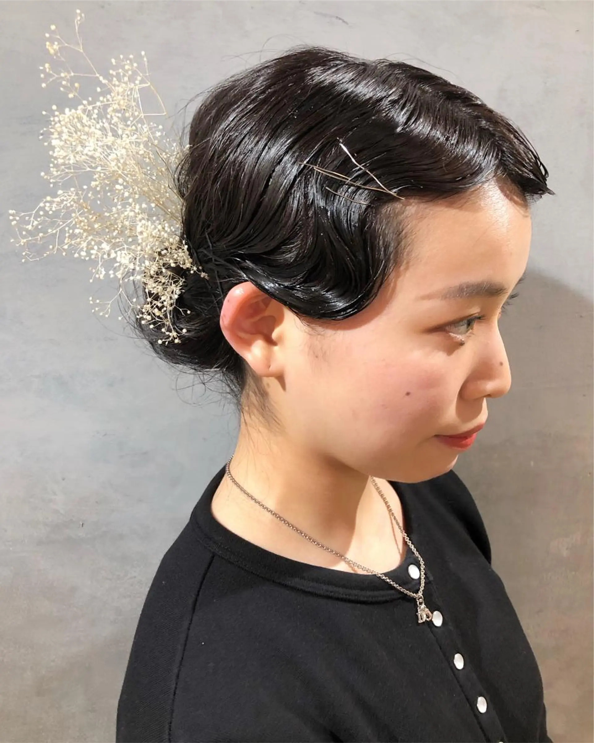 ミディアム ヘアアレンジ ツキノキ ミナのヘアスタイル