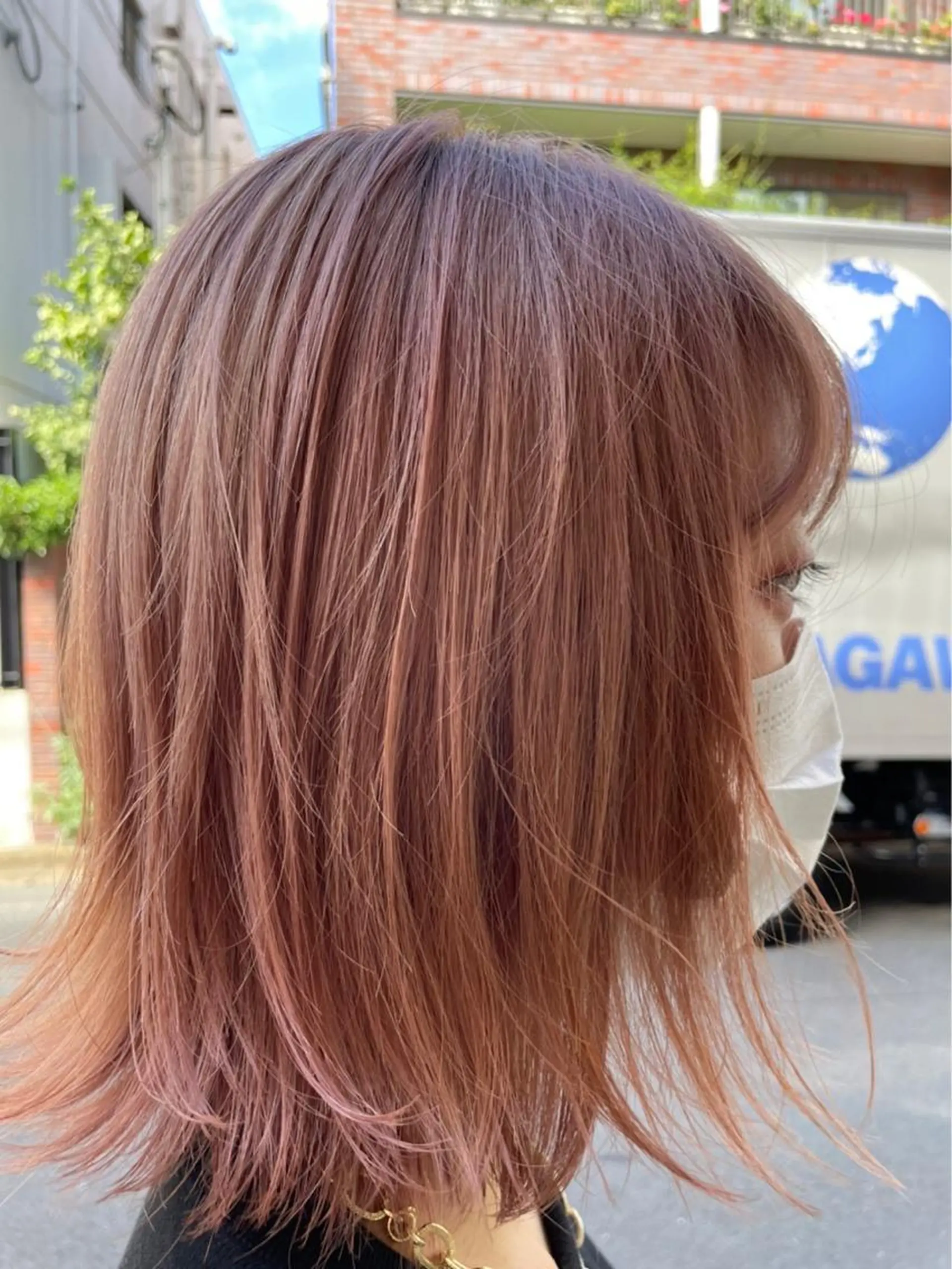 ミディアム カラー 石井希武/学芸大学/ パーマ/縮毛矯正のヘアスタイル