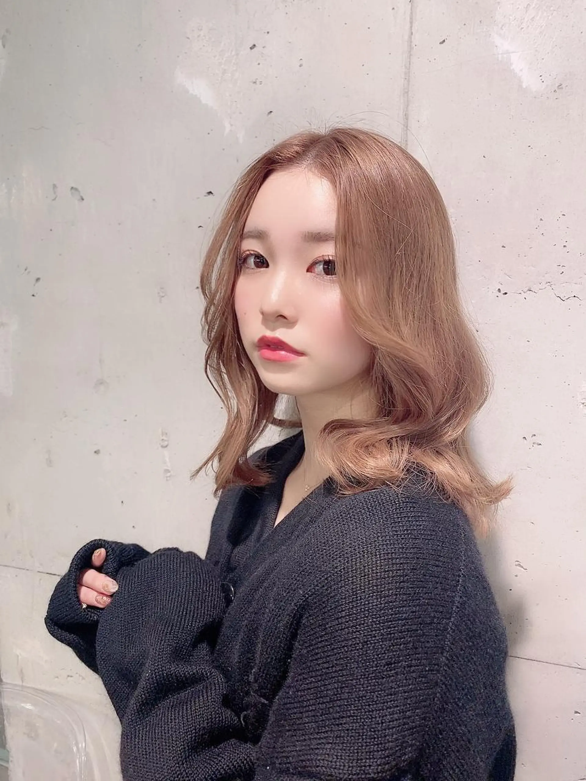 ミディアム カラー パーマ ヘアアレンジ メンズ キッズ ネイル マツエク・マツパ 韓国/トレンド レイヤー【101】のヘアスタイル