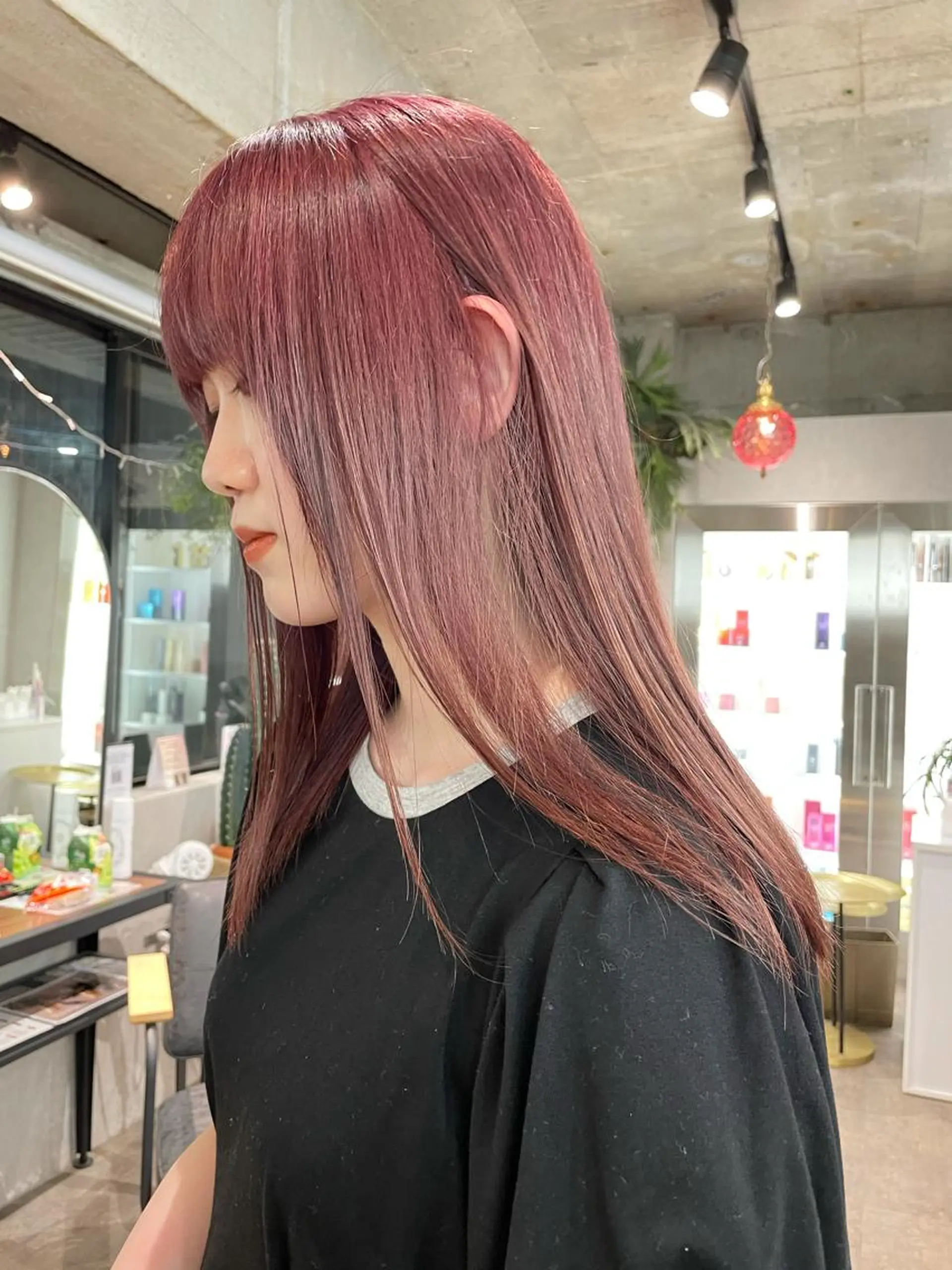 ロング カラー ピンクカラー ヘアカラー ナチュラル透明感🌱 小山美樹子のヘアスタイル