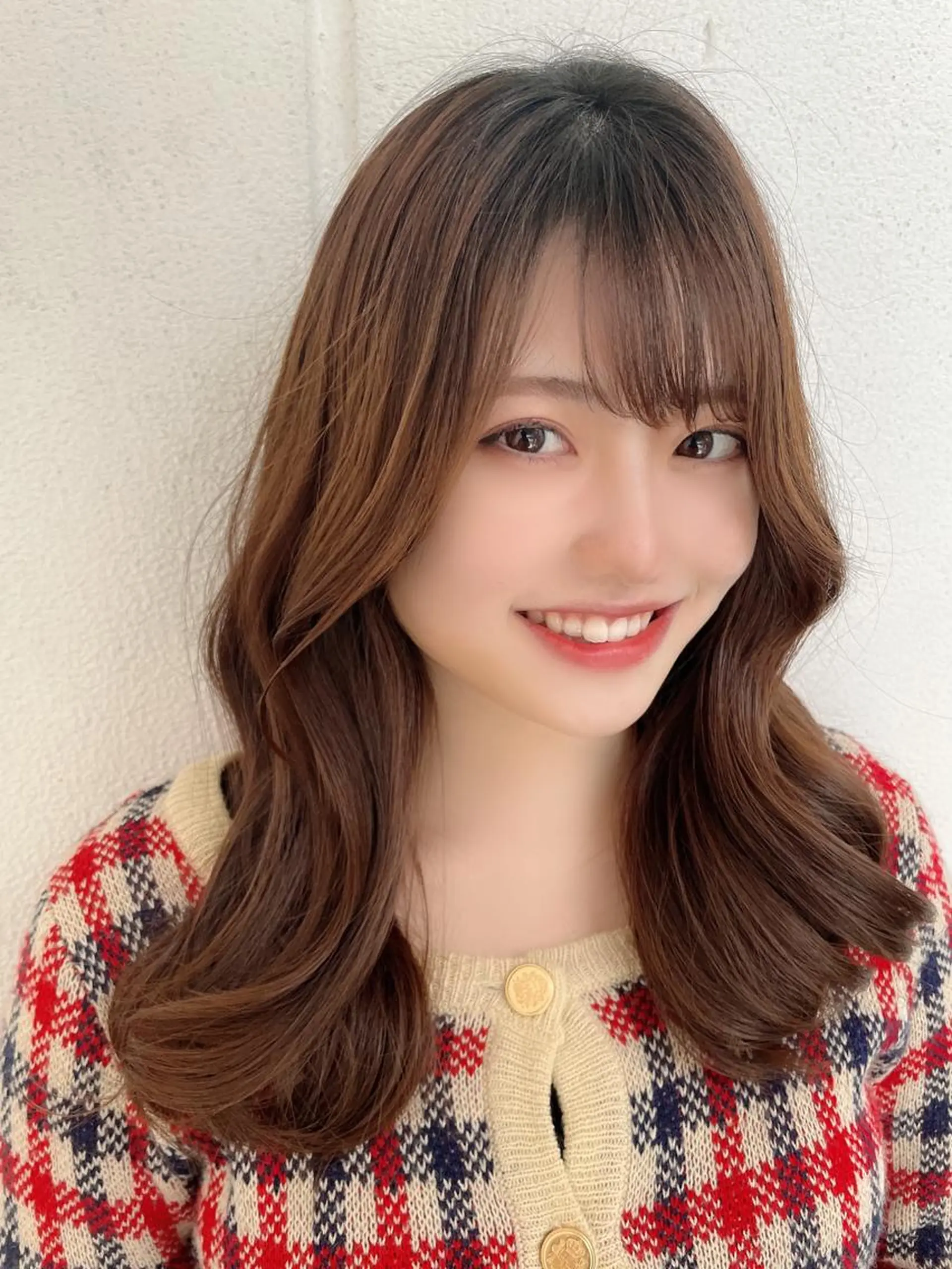 セミロング カラー カット ヘアカラー トリートメント レイヤーカット/ 顔周り 五島巨幹のヘアスタイル