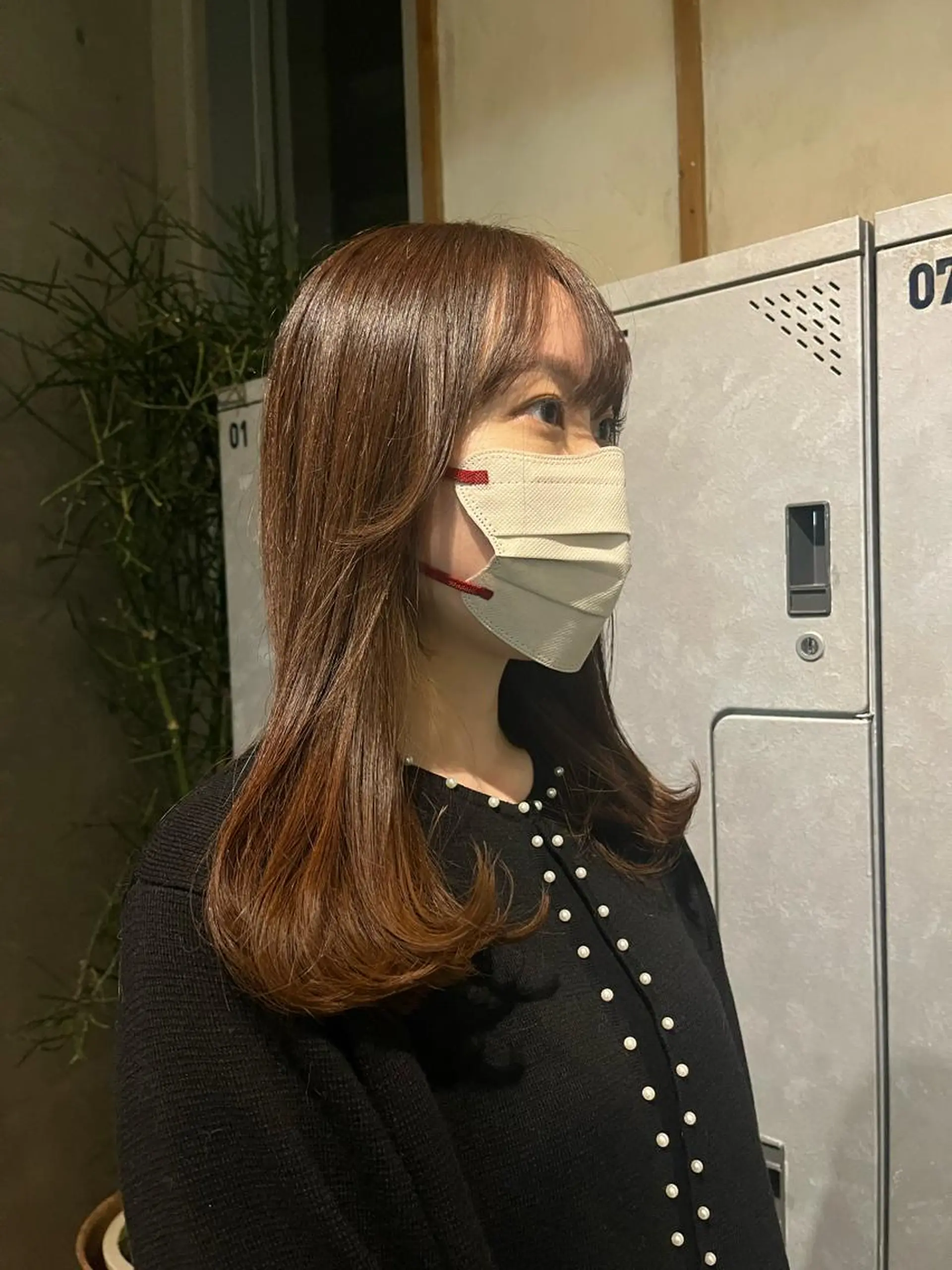 セミロング カット ヘアカラー トリートメント ボブ/ベージュ/ パーマ🪿近森ゆいのヘアスタイル