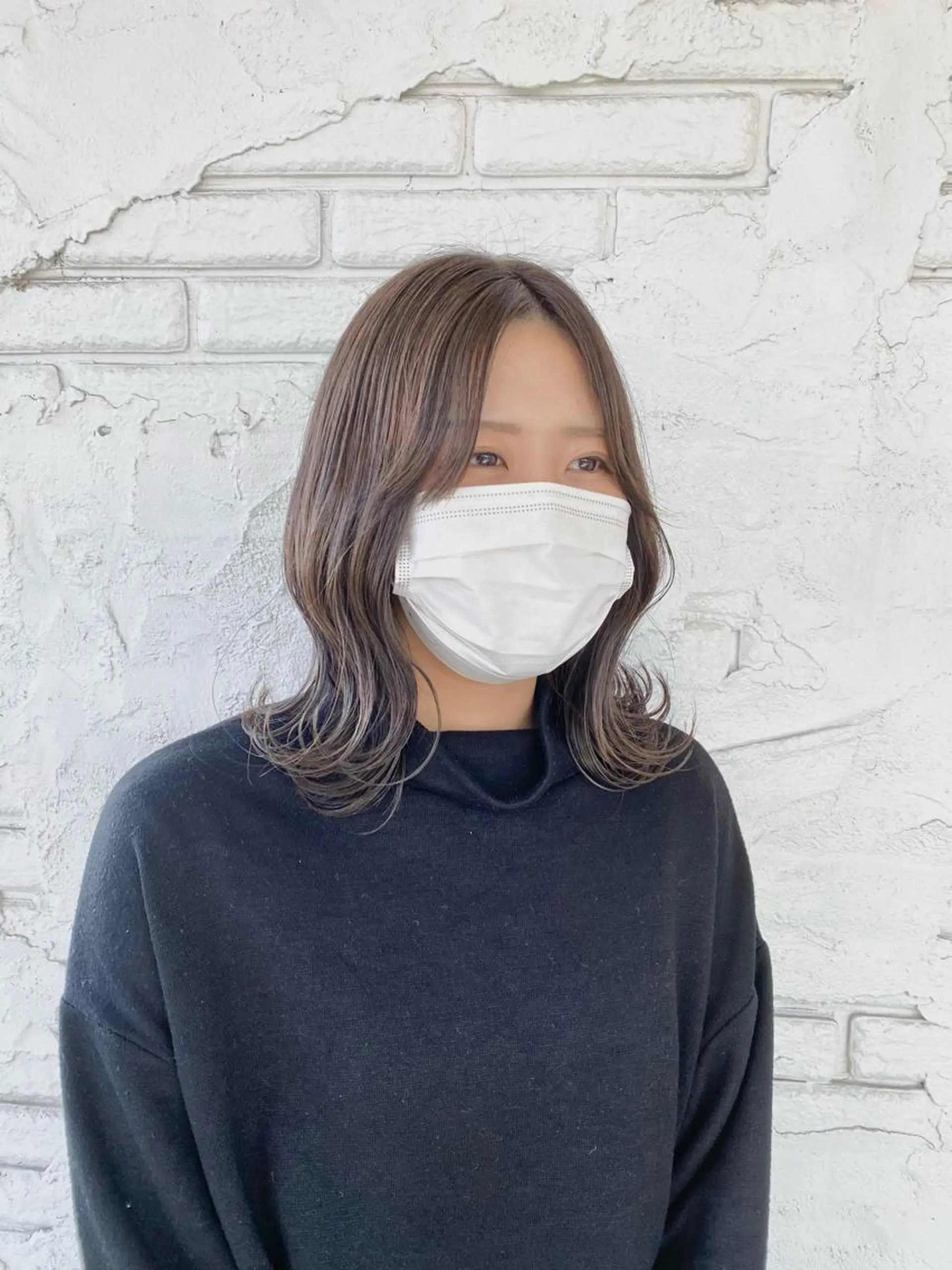 ミディアム 尾崎 優也のヘアスタイル