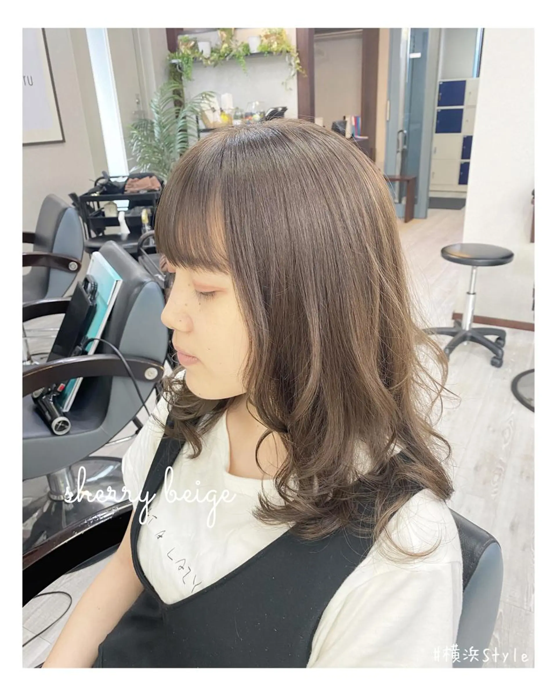 セミロング カラー ベージュカラー カット ヘアカラー トリートメント ＊横浜駅＊ 金子 誠也のヘアスタイル