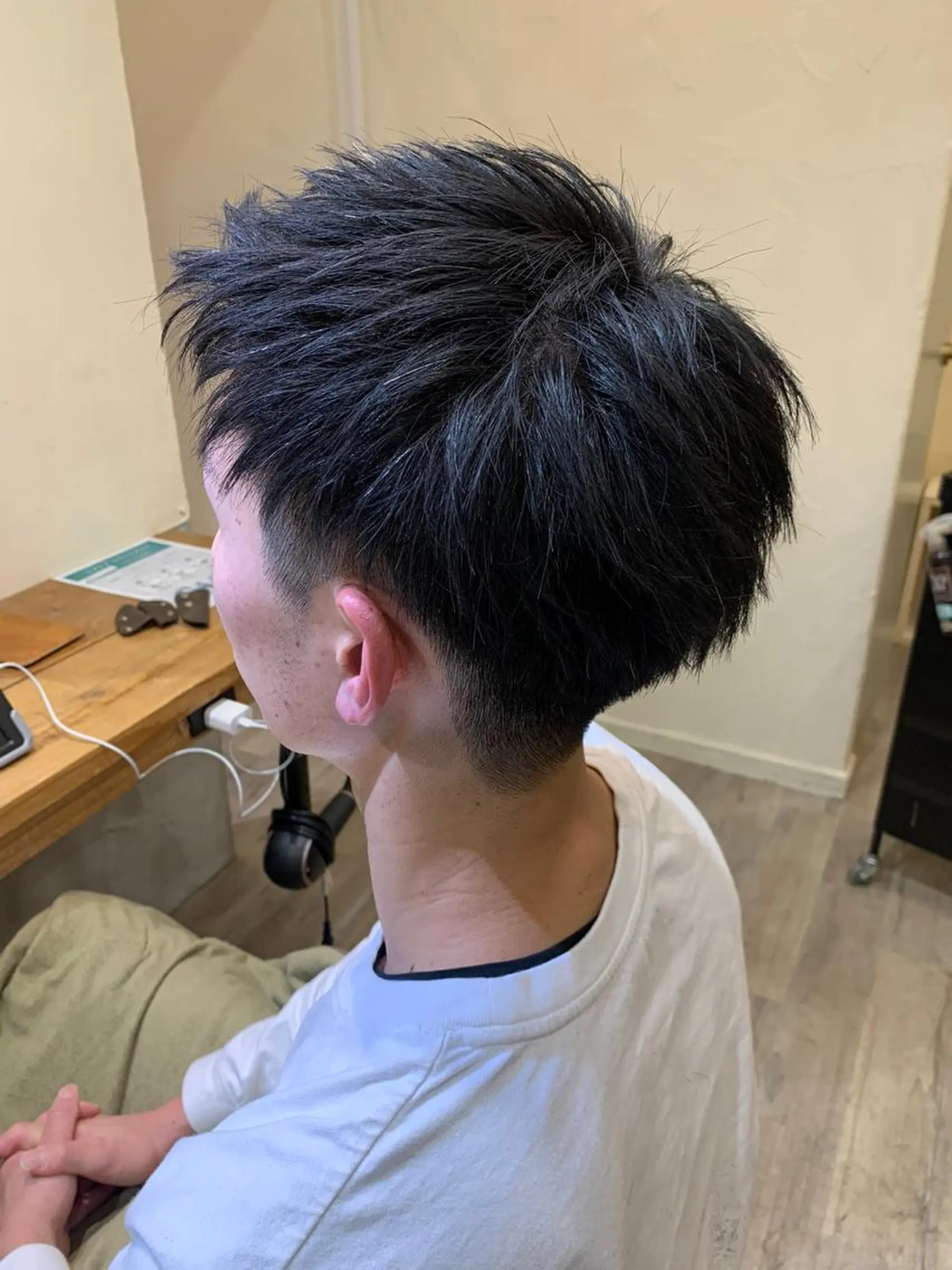 ショート メンズ アップバング ショートヘア 【豊橋】似合せカット SHEEFTタイガのヘアスタイル